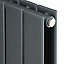 Ximax Vertirad Duplex Satin anthracite Horizontal Designer panel Radiator, (W)1420mm x (H)600mm