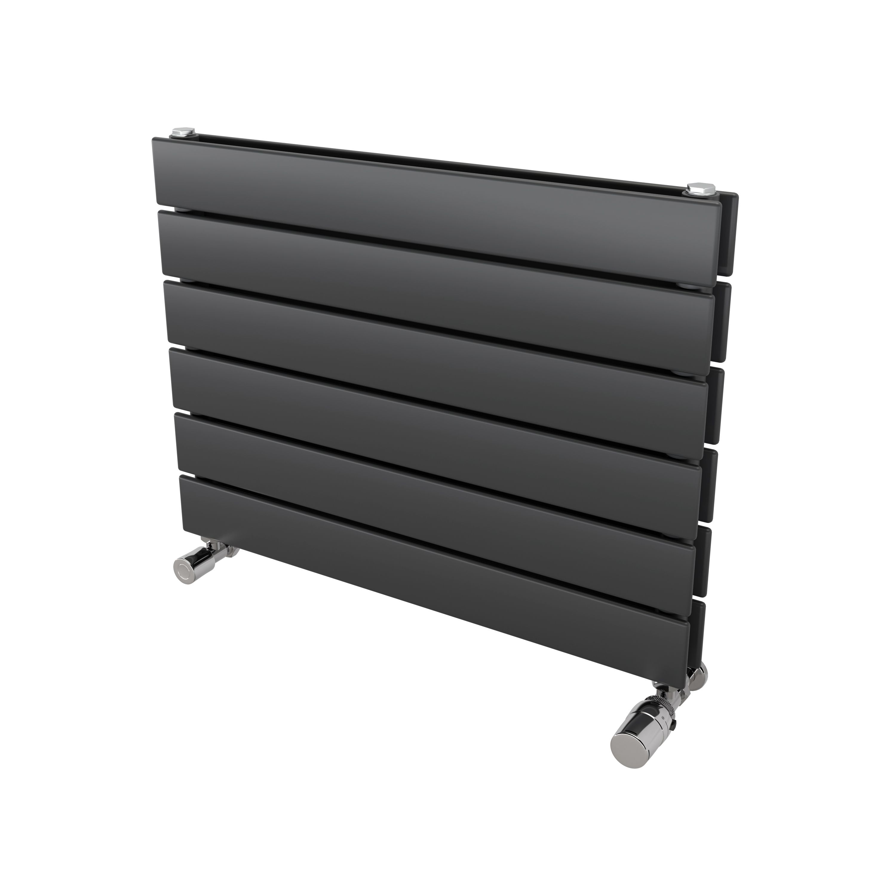 Ximax Vertirad Duplex Satin anthracite Horizontal Designer panel Radiator, (W)600mm x (H)445mm