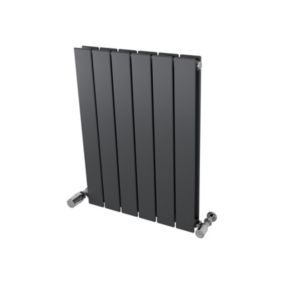 Ximax Vertirad Duplex Satin anthracite Vertical Designer panel Radiator, (W)445mm x (H)600mm