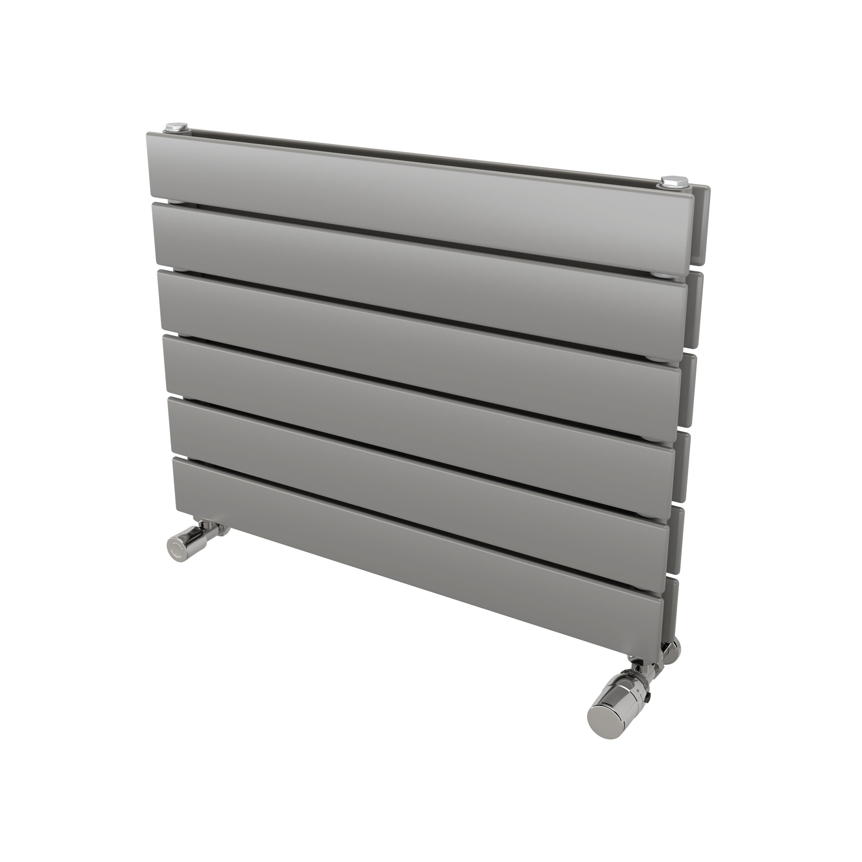 Ximax Vertirad Duplex Satin silver effect Horizontal Designer panel Radiator, (W)600mm x (H)445mm