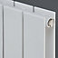Ximax Vertirad Duplex Satin white Vertical Designer panel Radiator, (W)445mm x (H)600mm