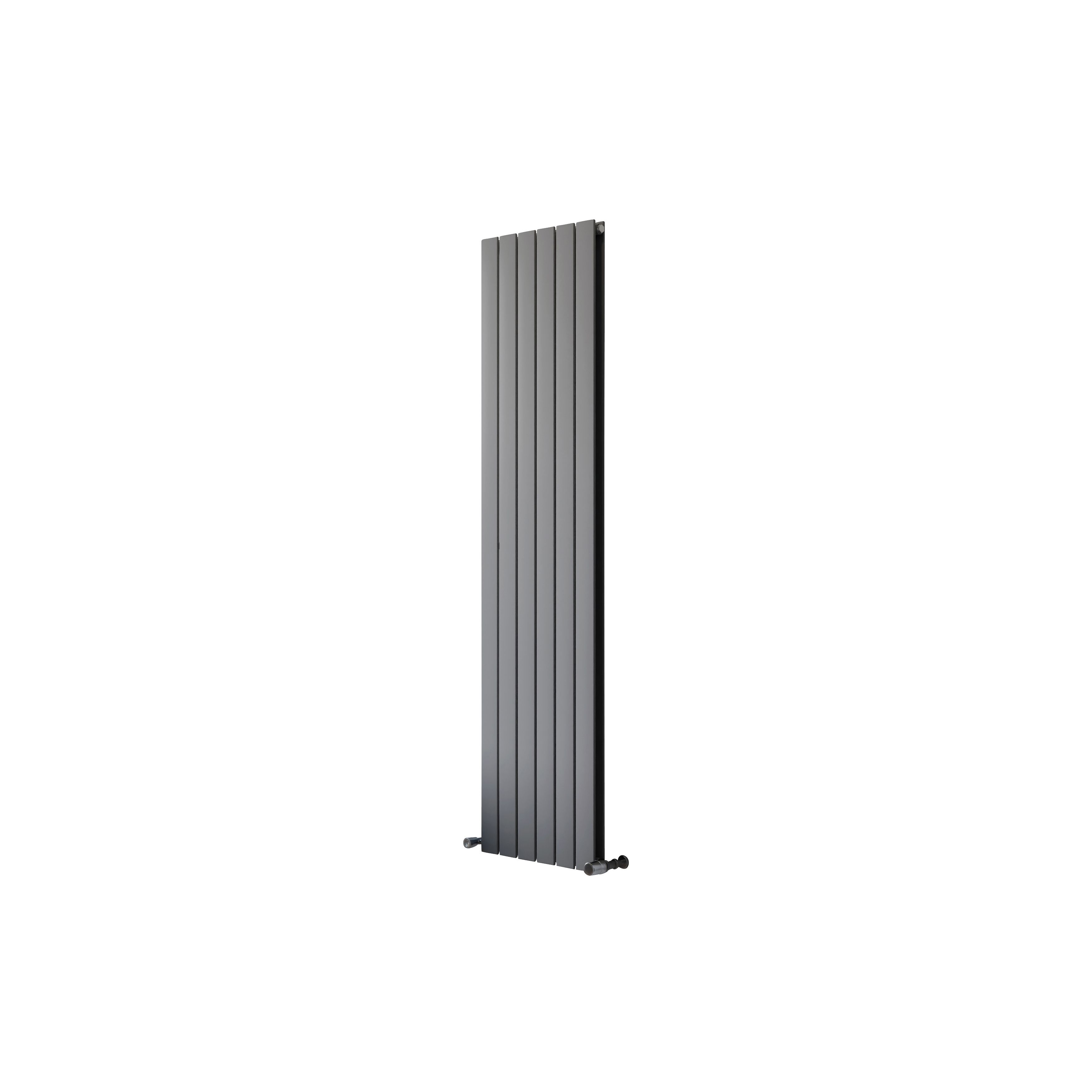 Ximax Vertirad Duplex Silver effect Horizontal or vertical Designer Radiator, (W)445mm x (H)1800mm