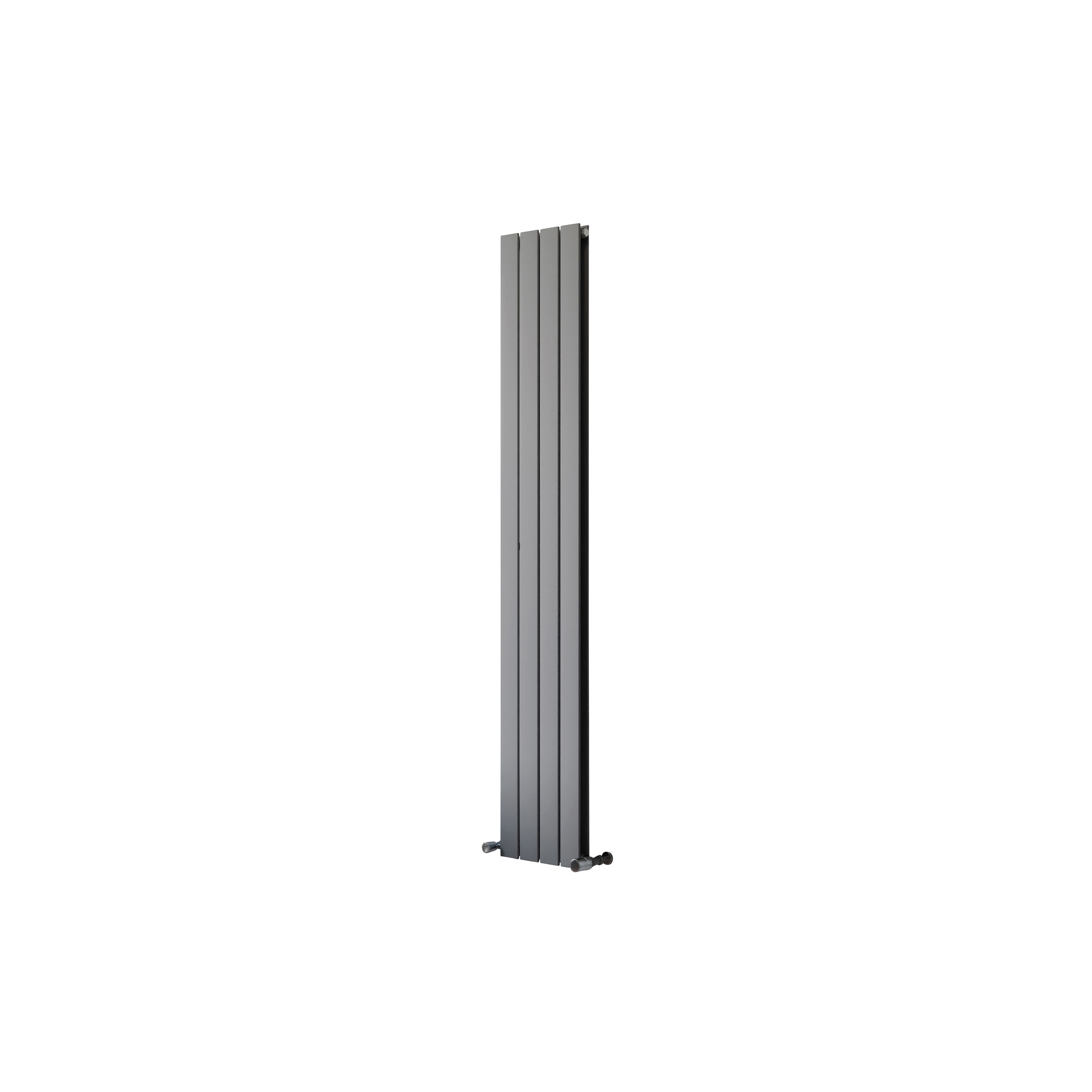 Ximax Vertirad Duplex Universal Silver effect Horizontal or vertical Designer Radiator, (W)295mm x (H)1800mm