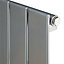 Ximax Vertirad Duplex Universal Silver effect Horizontal or vertical Designer Radiator, (W)295mm x (H)1800mm