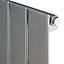 Ximax Vertirad Duplex Universal Silver effect Horizontal or vertical Designer Radiator, (W)445mm x (H)1500mm