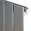 Ximax Vertirad Duplex Universal Silver effect Horizontal or vertical Designer Radiator, (W)595mm x (H)1200mm