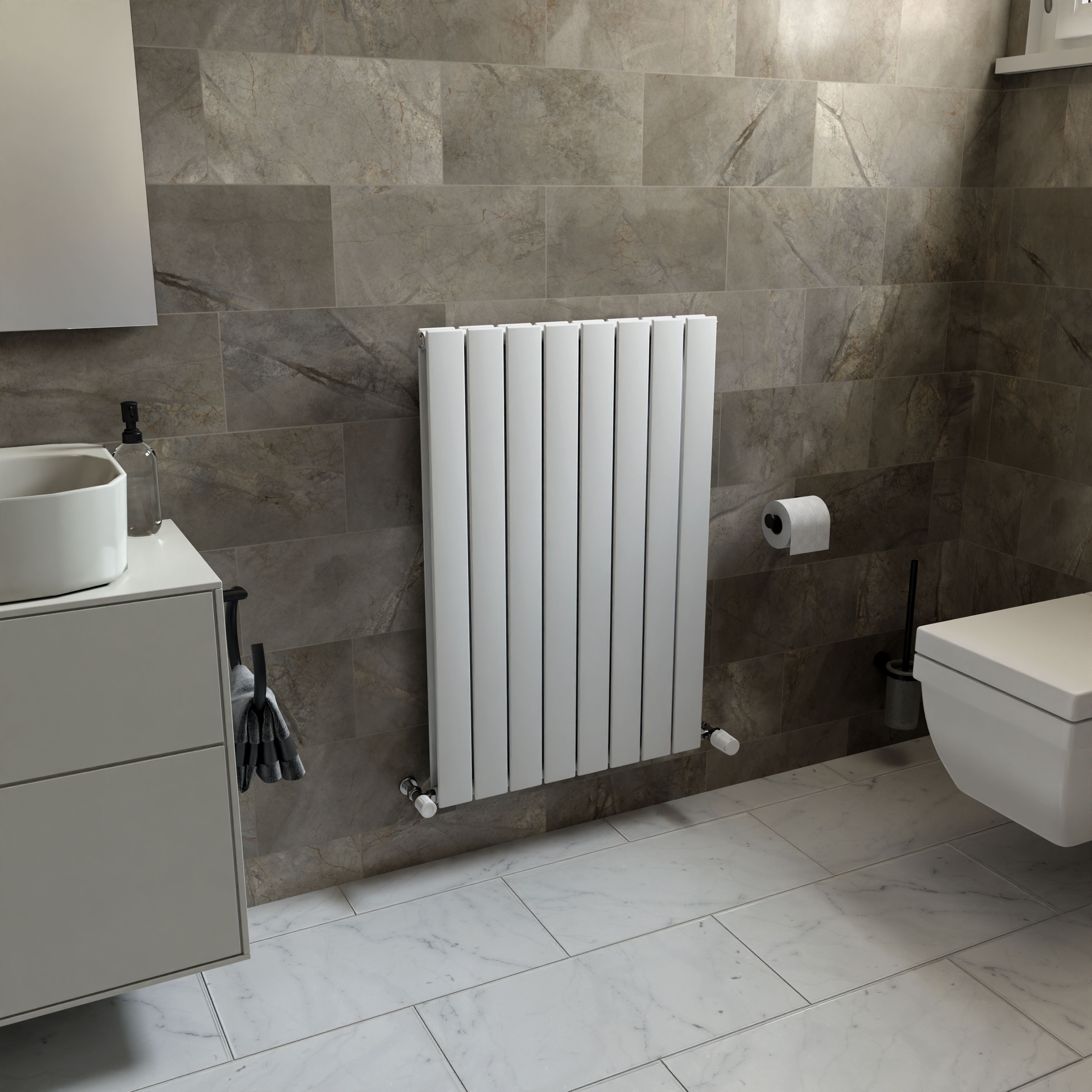 Ximax Vertirad Duplex White Horizontal or vertical Designer Radiator, (W)595mm x (H)900mm