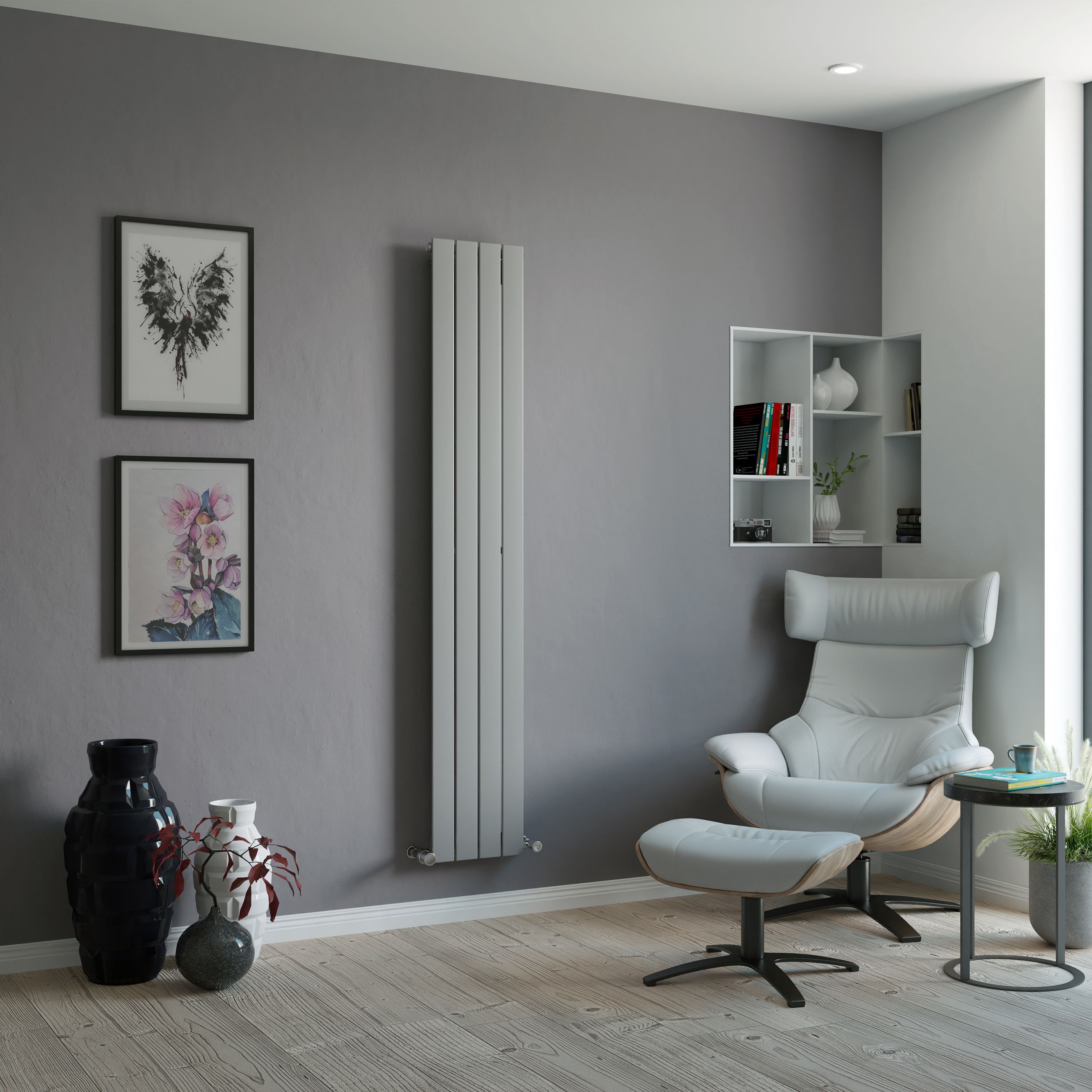 Ximax Vertirad HW180295SC Horizontal or vertical Designer 1889BTU Radiator, (W)295mm x (H)1800mm
