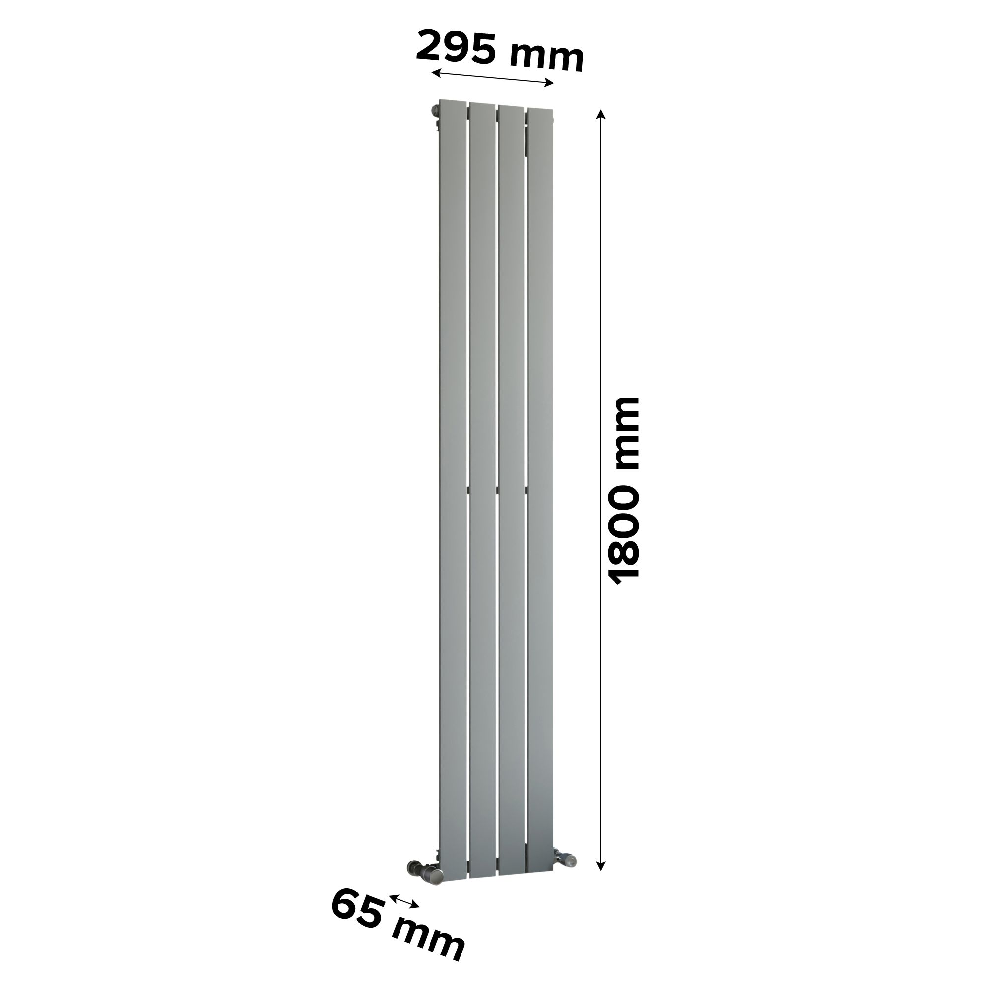 Ximax Vertirad HW180295SC Horizontal or vertical Designer 1889BTU Radiator, (W)295mm x (H)1800mm