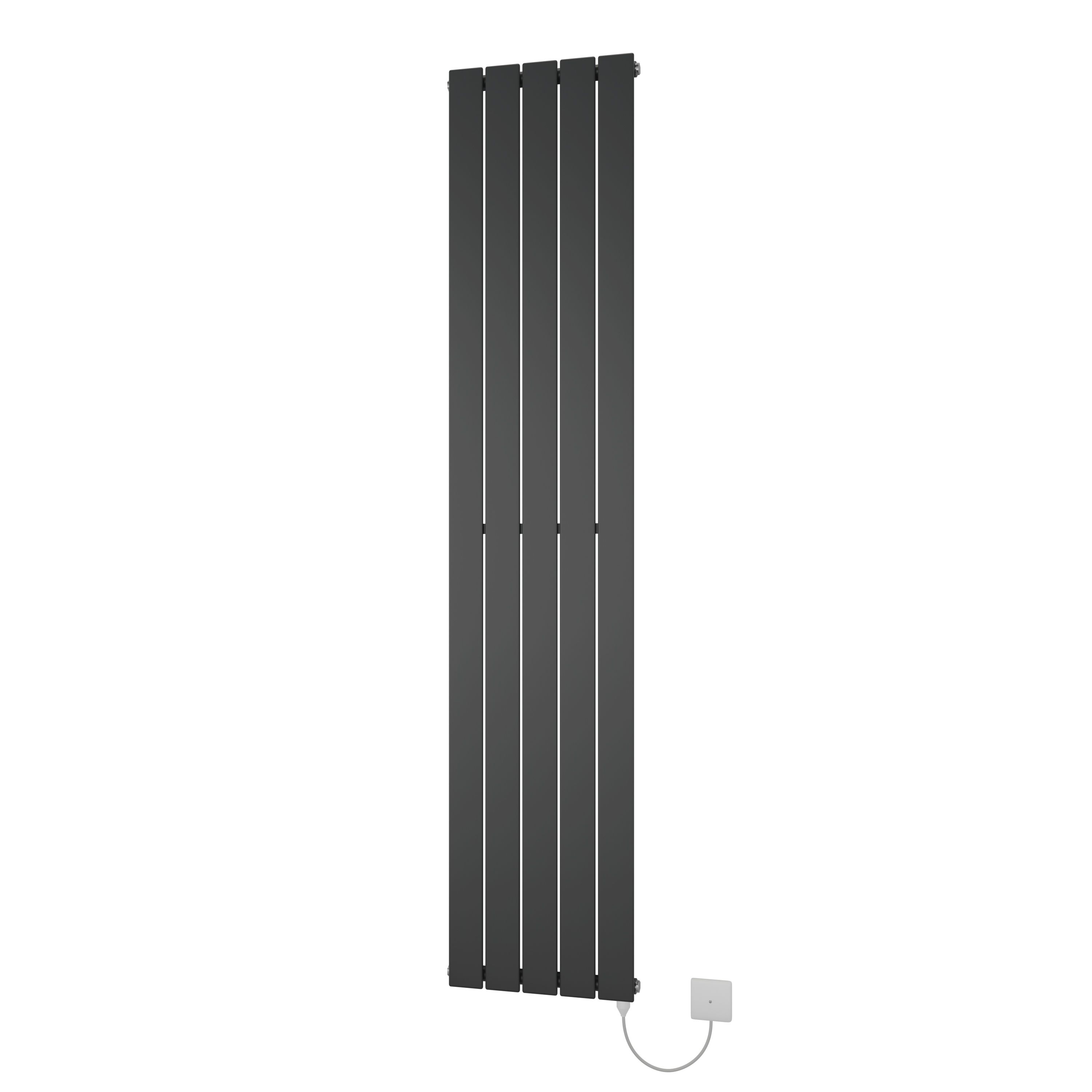 Ximax Vertirad HWE1800370A Grey Electric & gas Vertical Electric designer Radiator, (W)370mm x (H)1800mm