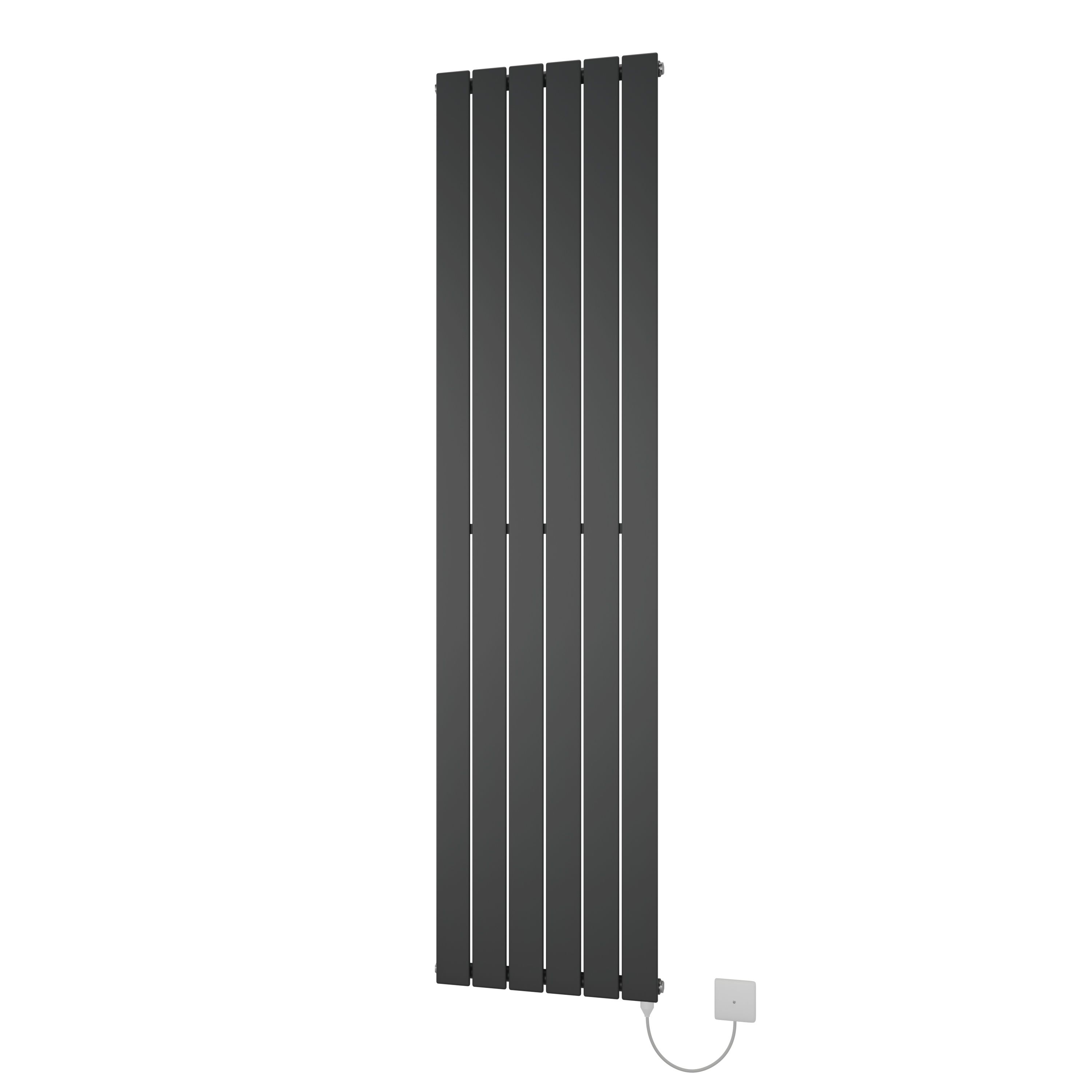 Ximax Vertirad HWE1800445A Grey Electric & gas Vertical Electric designer 3072BTU Radiator, (W)445mm x (H)1800mm