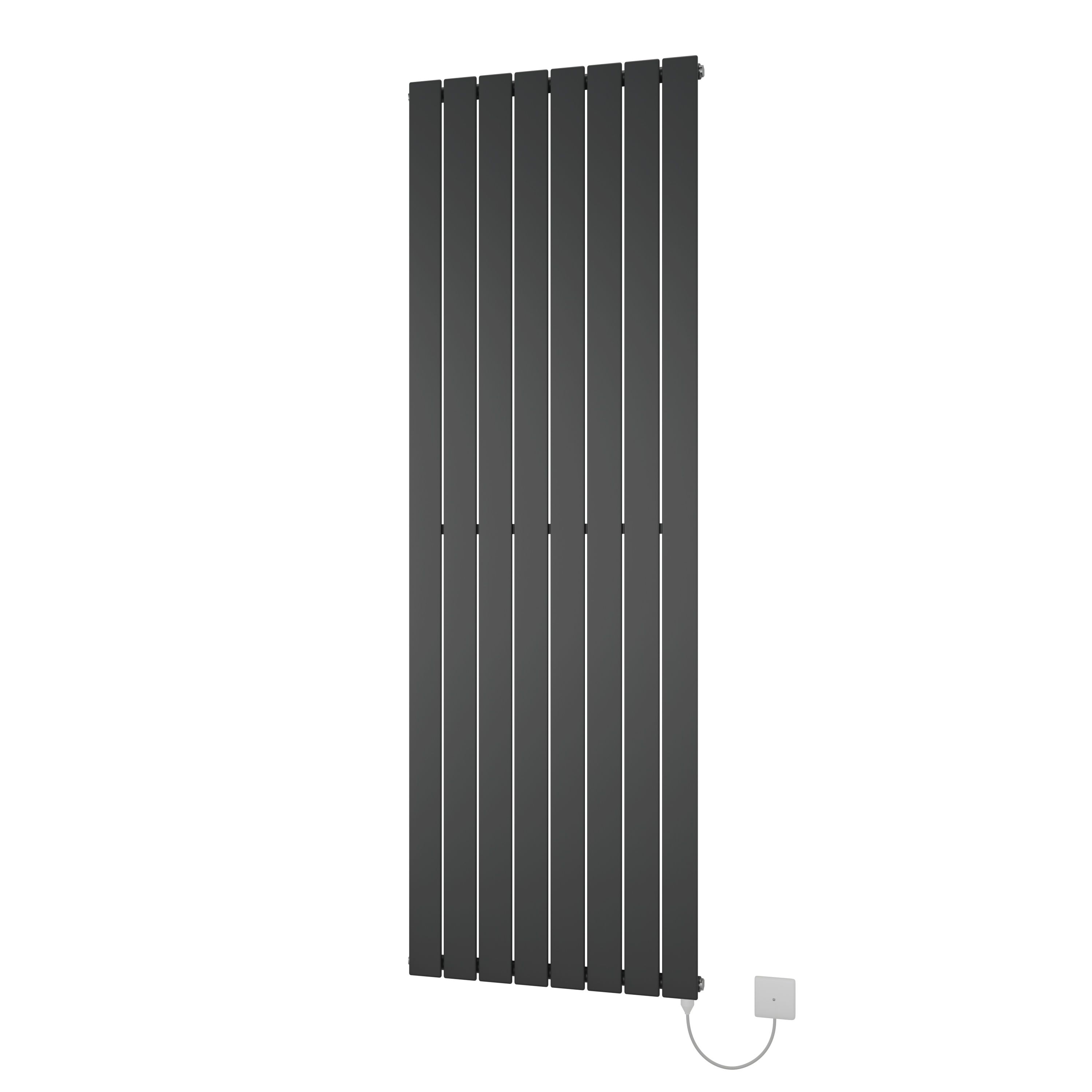 Ximax Vertirad HWE1800595A Grey Electric & gas Vertical Electric designer 3072BTU Radiator, (W)595mm x (H)1800mm