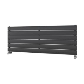 Ximax Vertirad HWH1195600A Grey Gas Horizontal Designer panel Radiator, (W)1200mm x (H)445mm