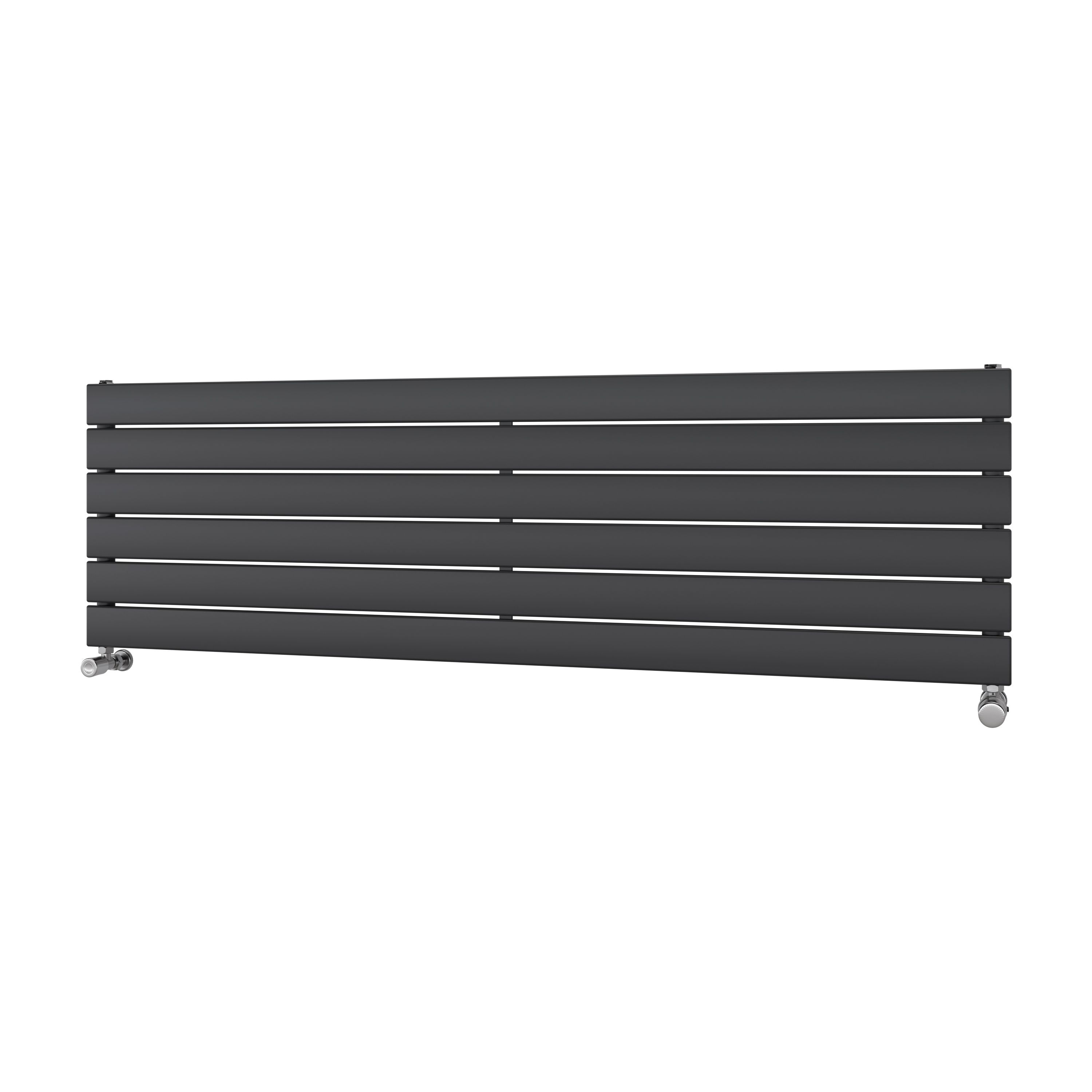 Ximax Vertirad HWH1195600A Grey Gas Horizontal Designer panel Radiator, (W)1500mm x (H)445mm