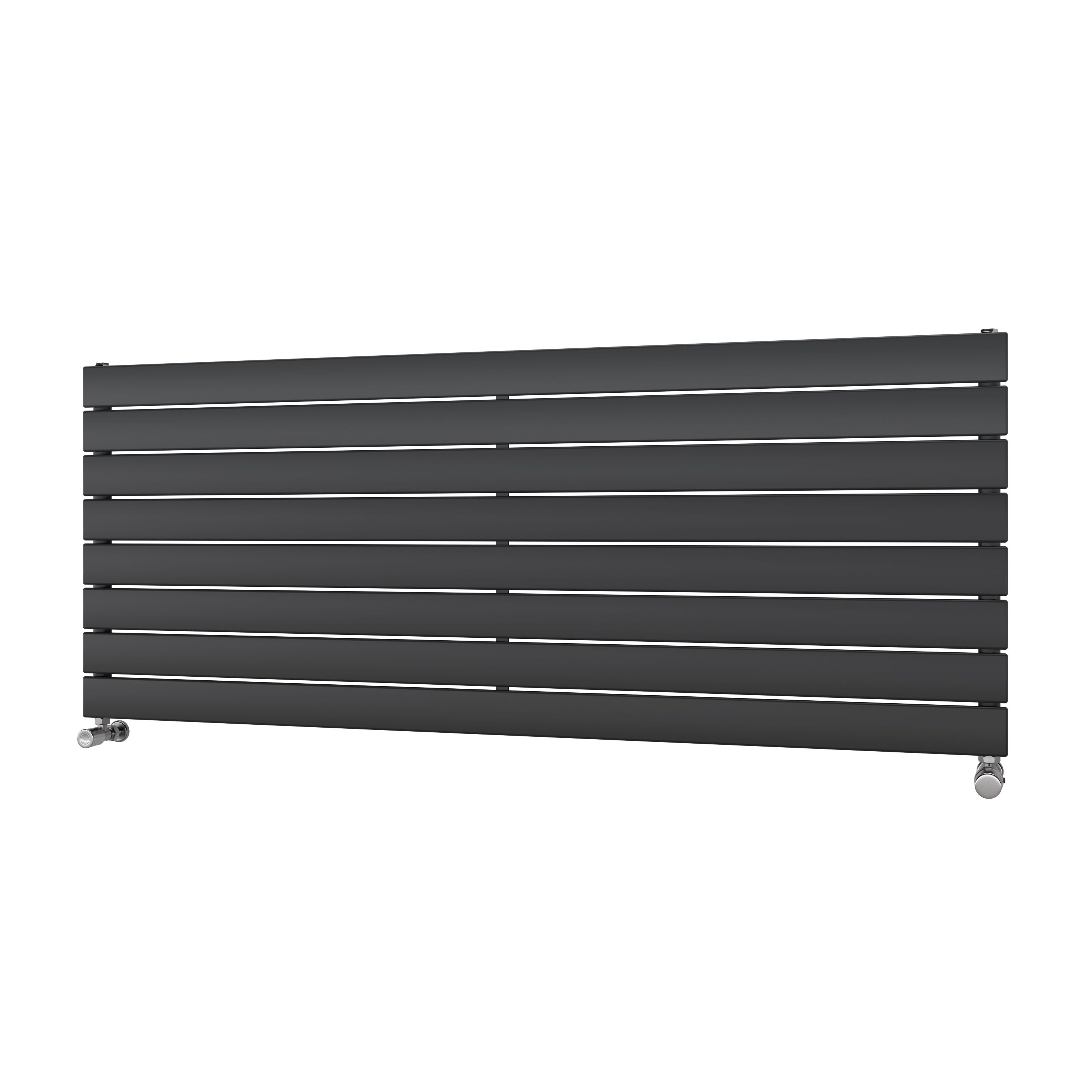 Ximax Vertirad HWH1195600A Grey Gas Horizontal Designer panel Radiator, (W)1500mm x (H)595mm