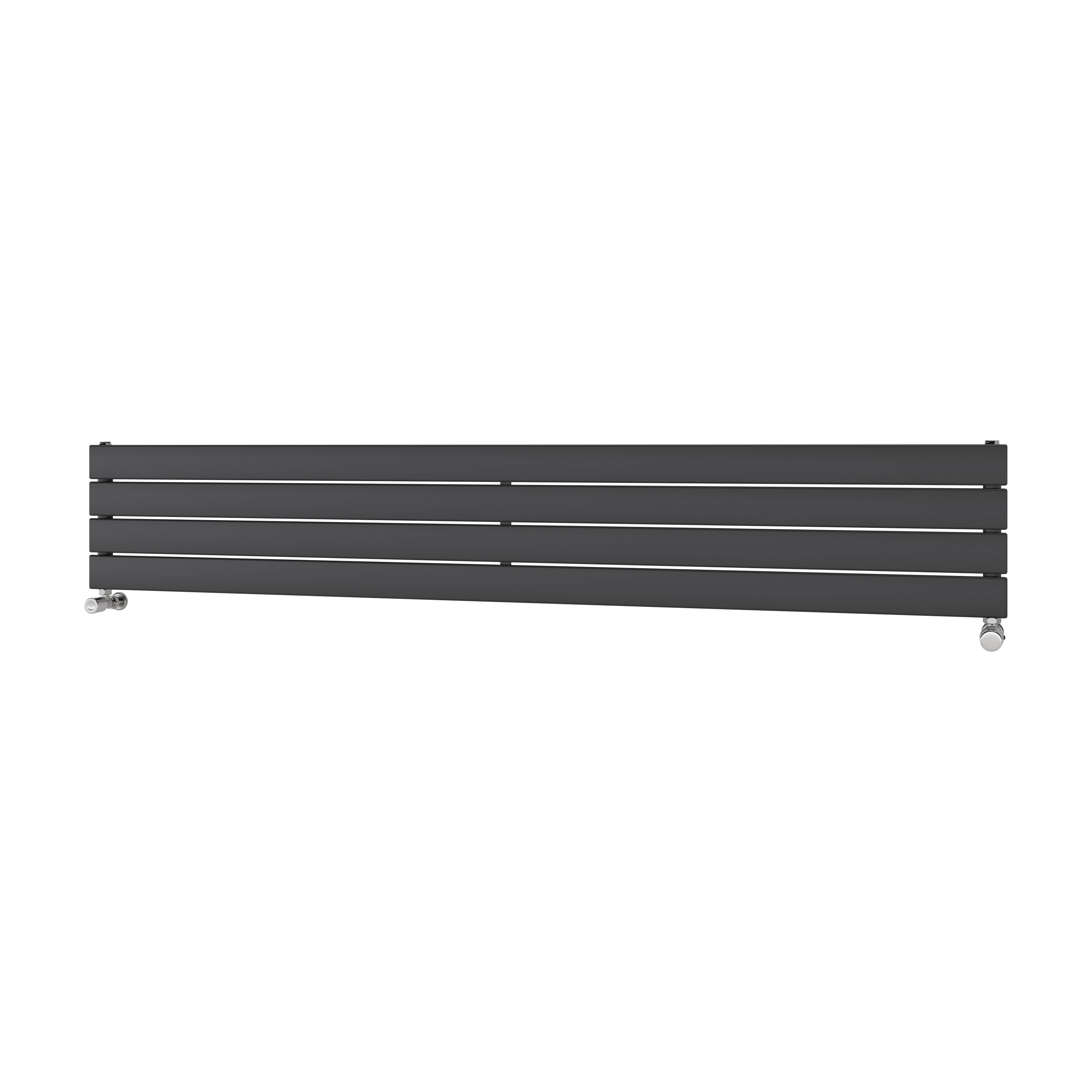 Ximax Vertirad HWH1195600A Grey Gas Horizontal Designer panel Radiator, (W)1800mm x (H)295mm