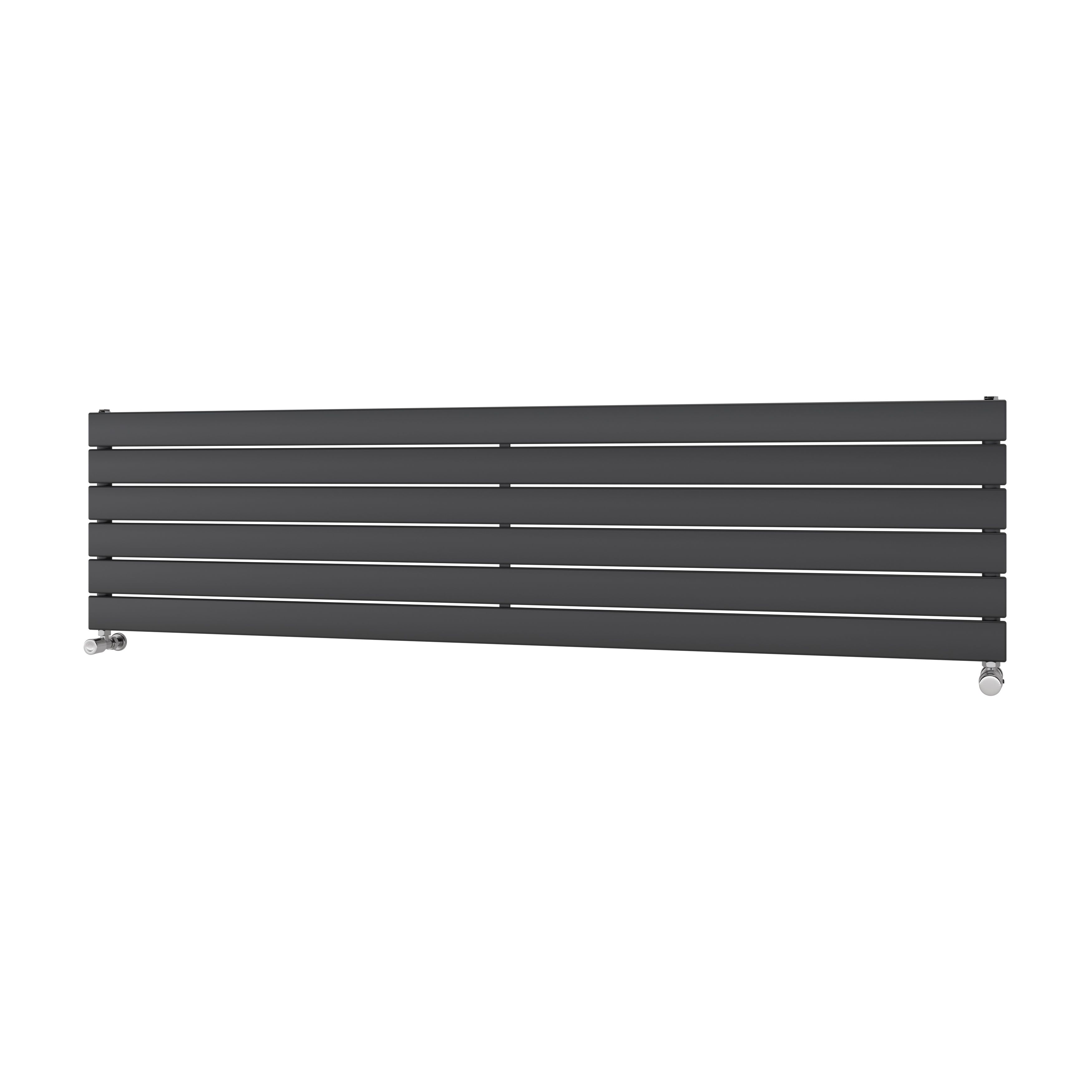 Ximax Vertirad HWH1195600A Grey Gas Horizontal Designer panel Radiator, (W)1800mm x (H)445mm