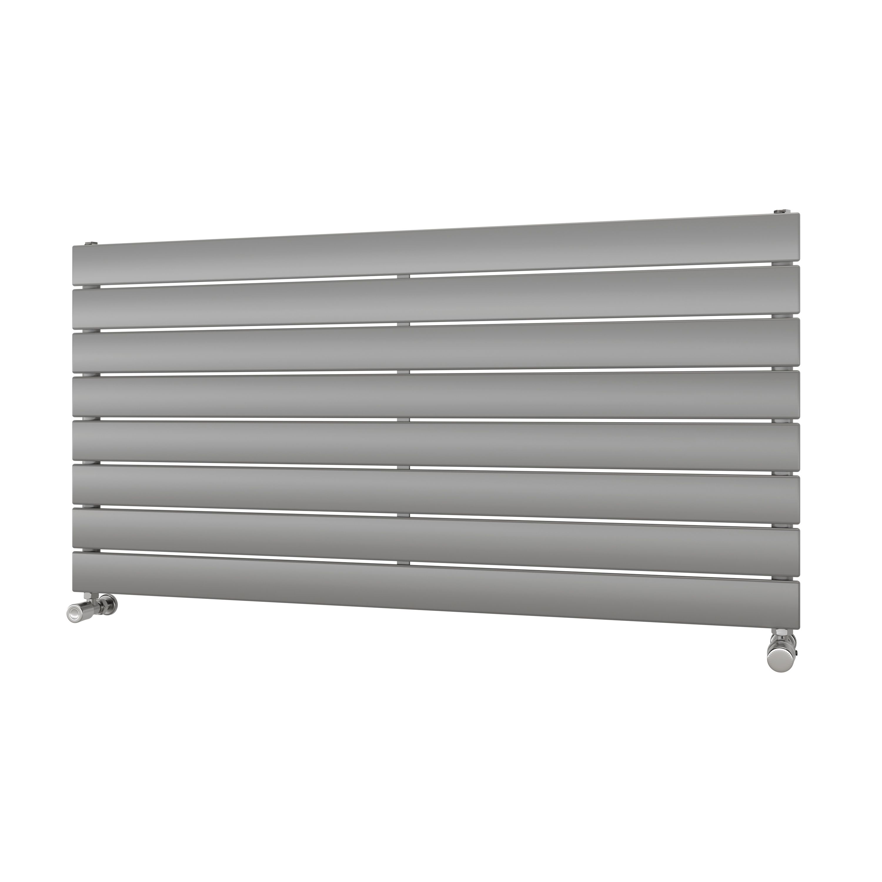 Ximax Vertirad HWH1195600S Silver Gas Horizontal Designer panel Radiator, (W)1200mm x (H)595mm