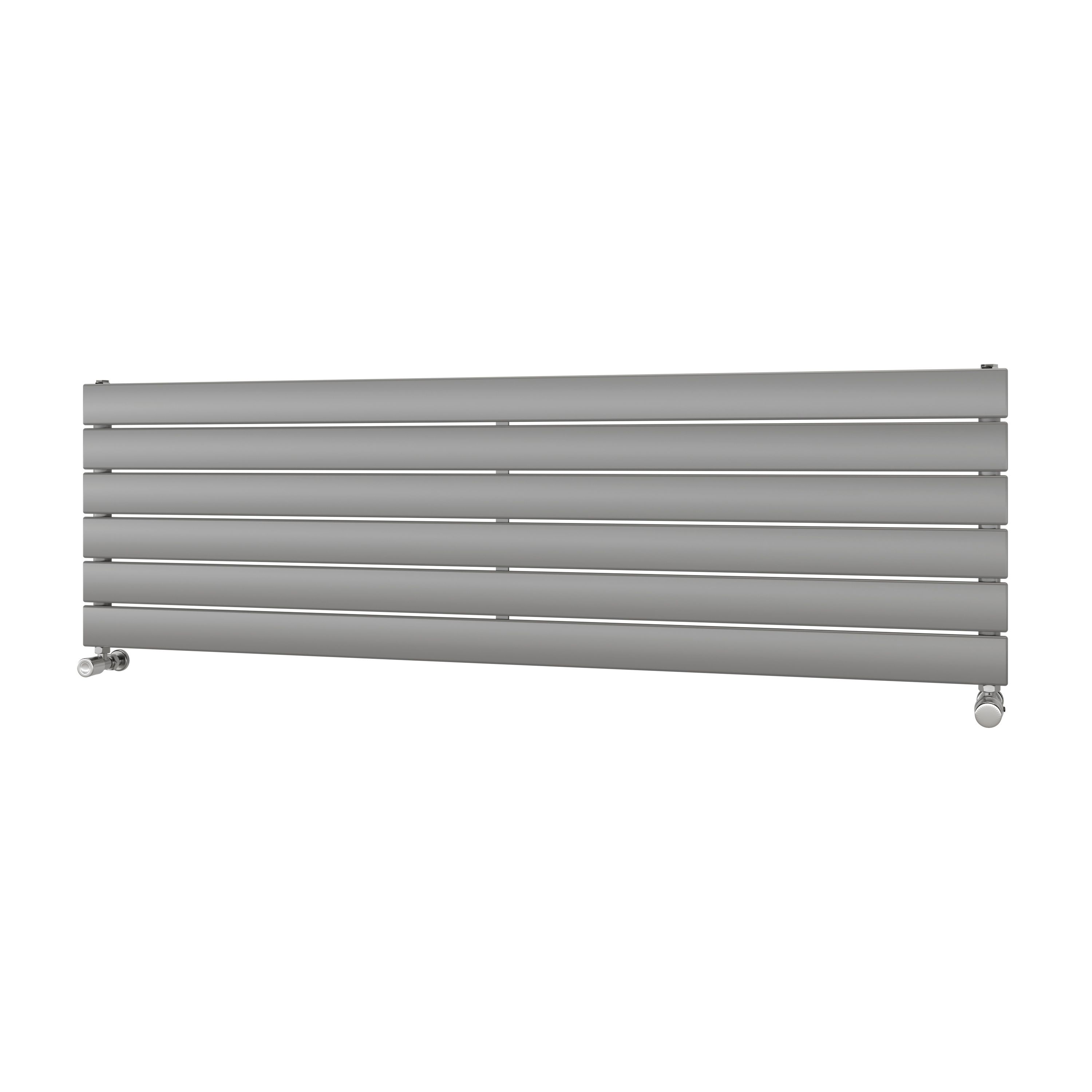 Ximax Vertirad HWH1195600S Silver Gas Horizontal Designer panel Radiator, (W)1500mm x (H)445mm