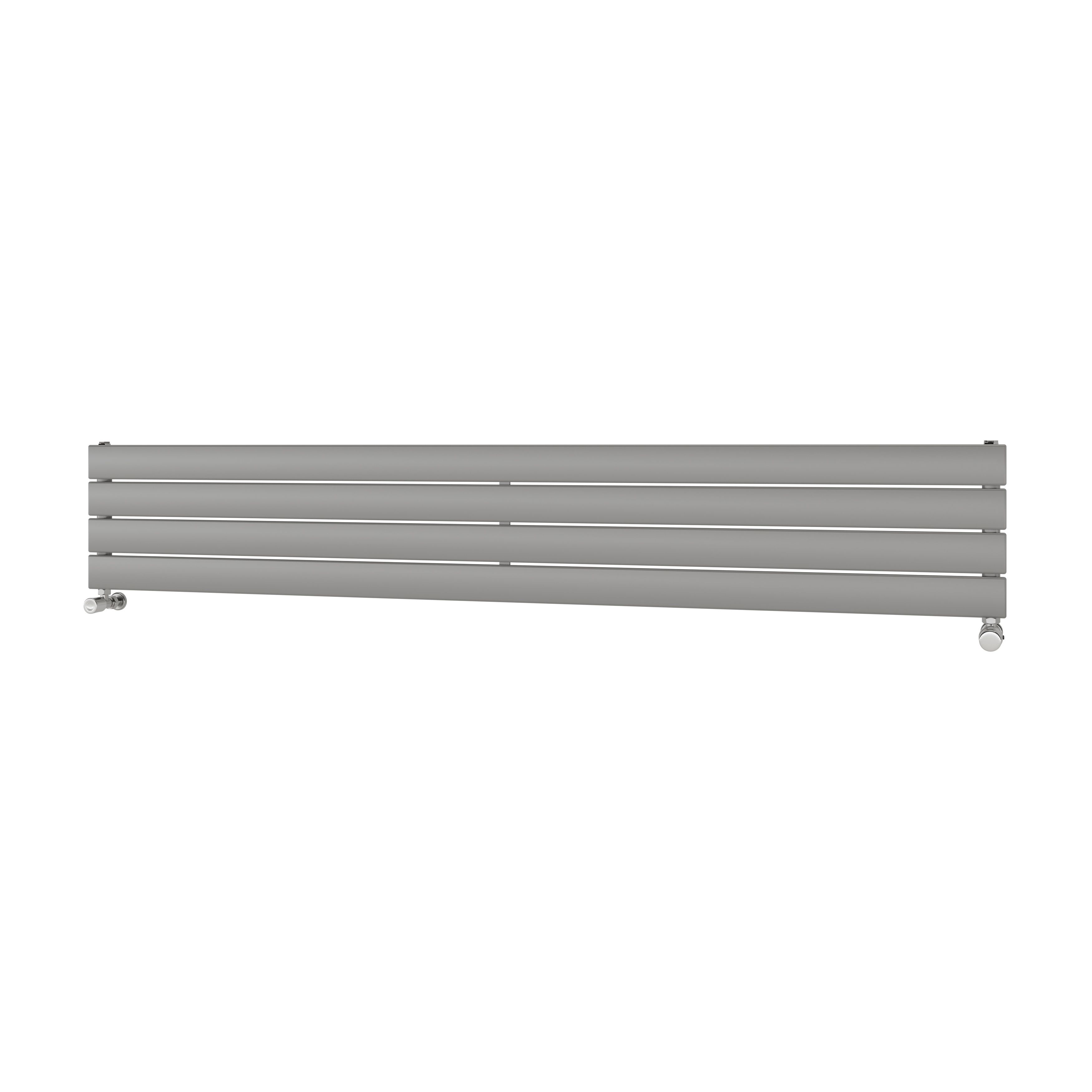 Ximax Vertirad HWH1195600S Silver Gas Horizontal Designer panel Radiator, (W)1800mm x (H)295mm