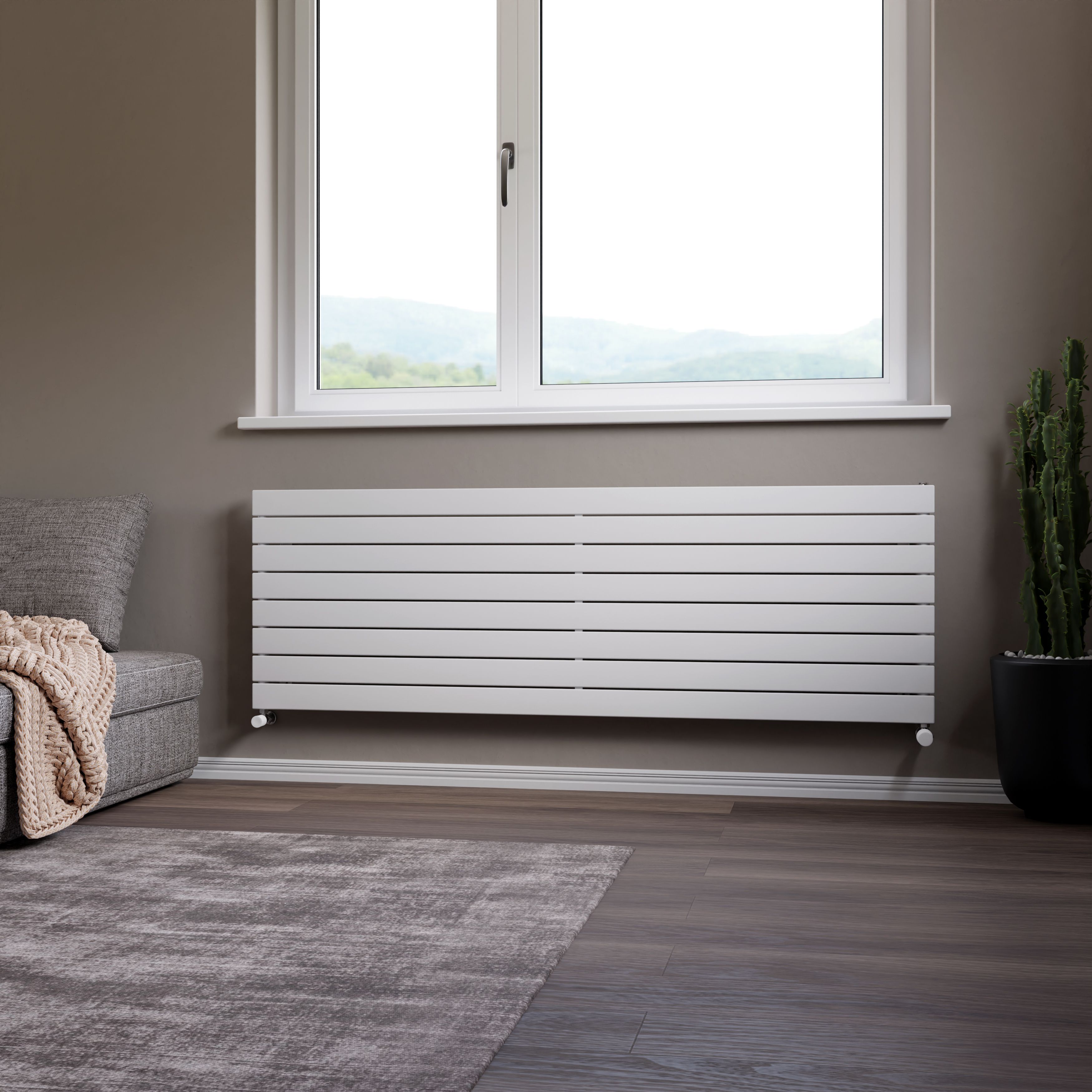 Ximax Vertirad HWH1195600W White Gas Horizontal Designer panel Radiator ...