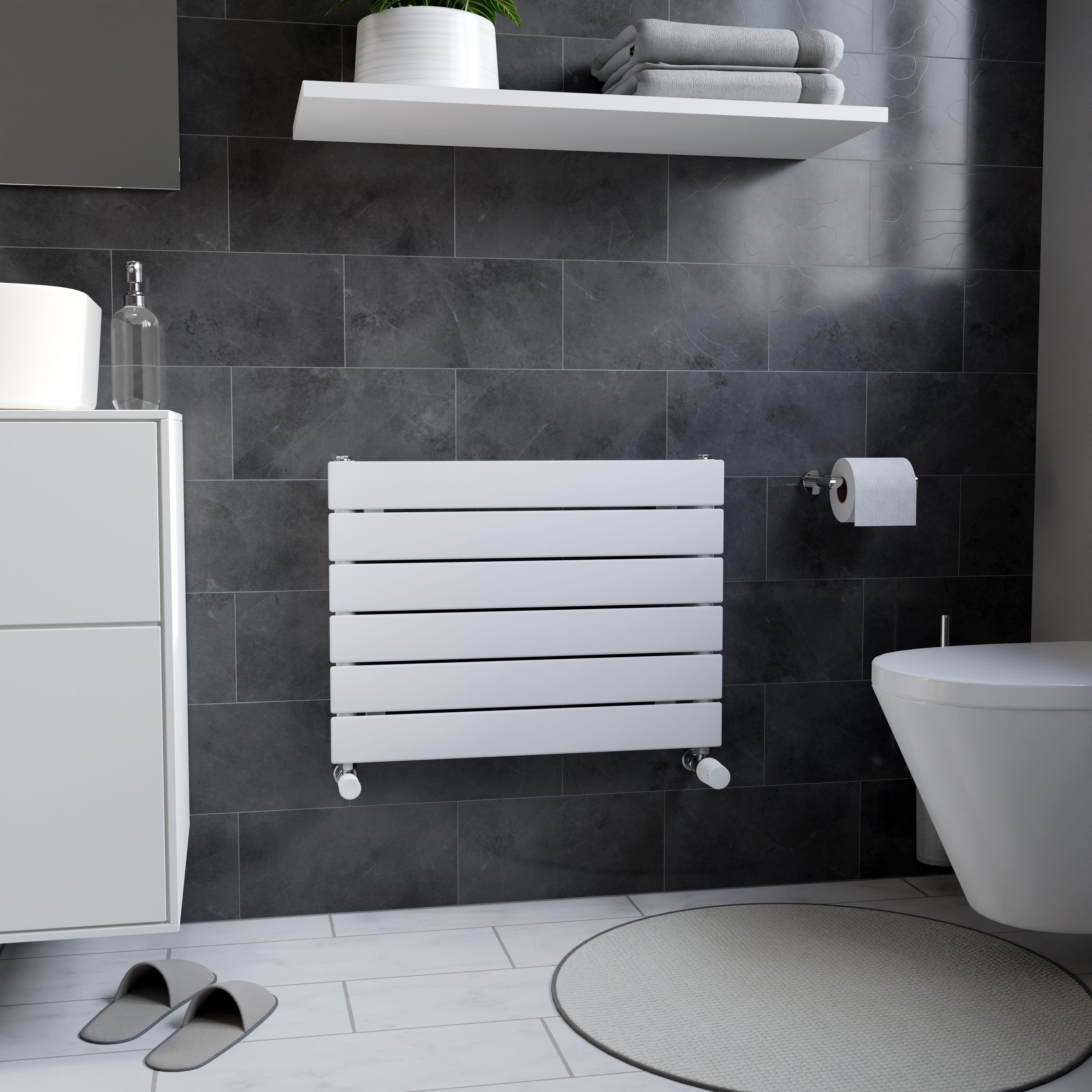 Ximax Vertirad HWH1195600W White Gas Horizontal Designer panel Radiator ...