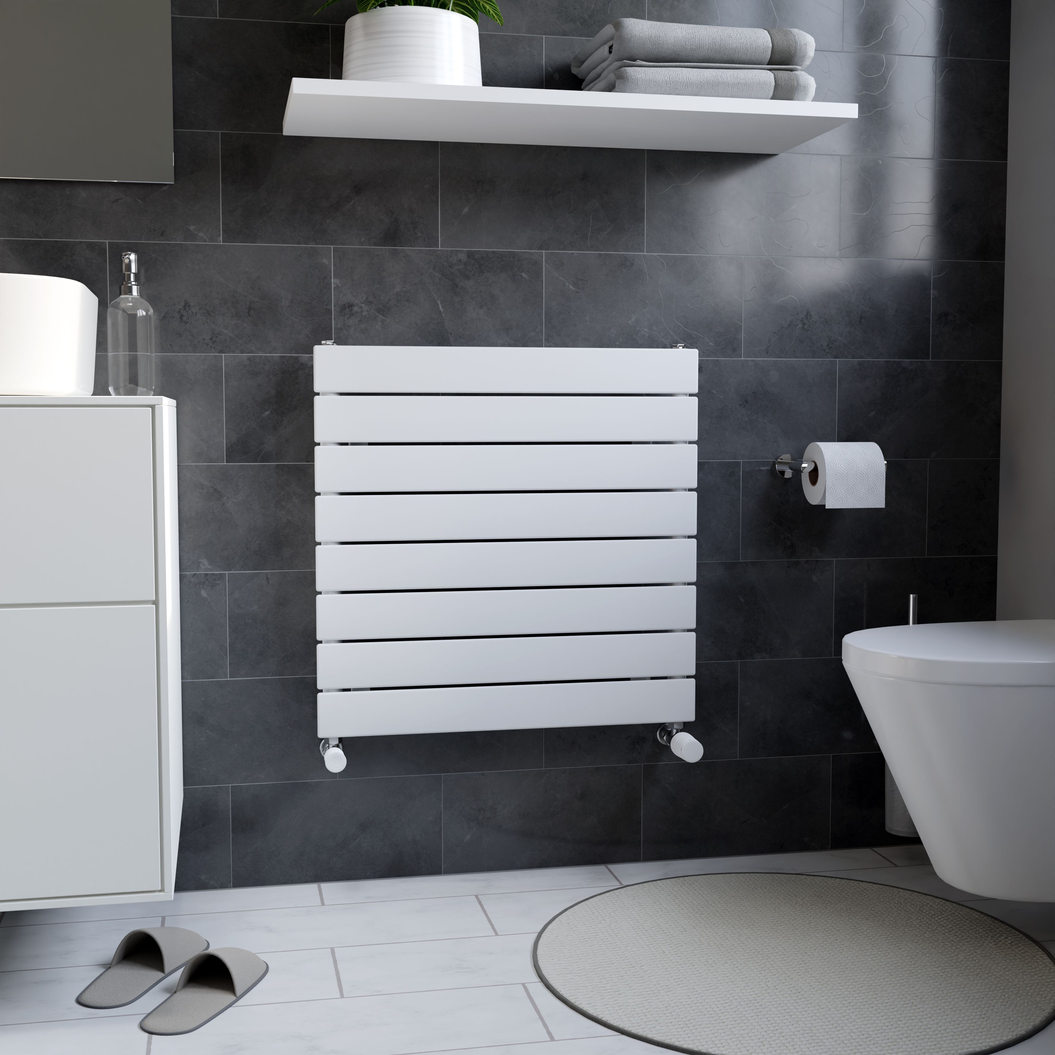 Ximax Vertirad HWH1195600W White Gas Vertical Designer panel Radiator, (W)600mm x (H)595mm
