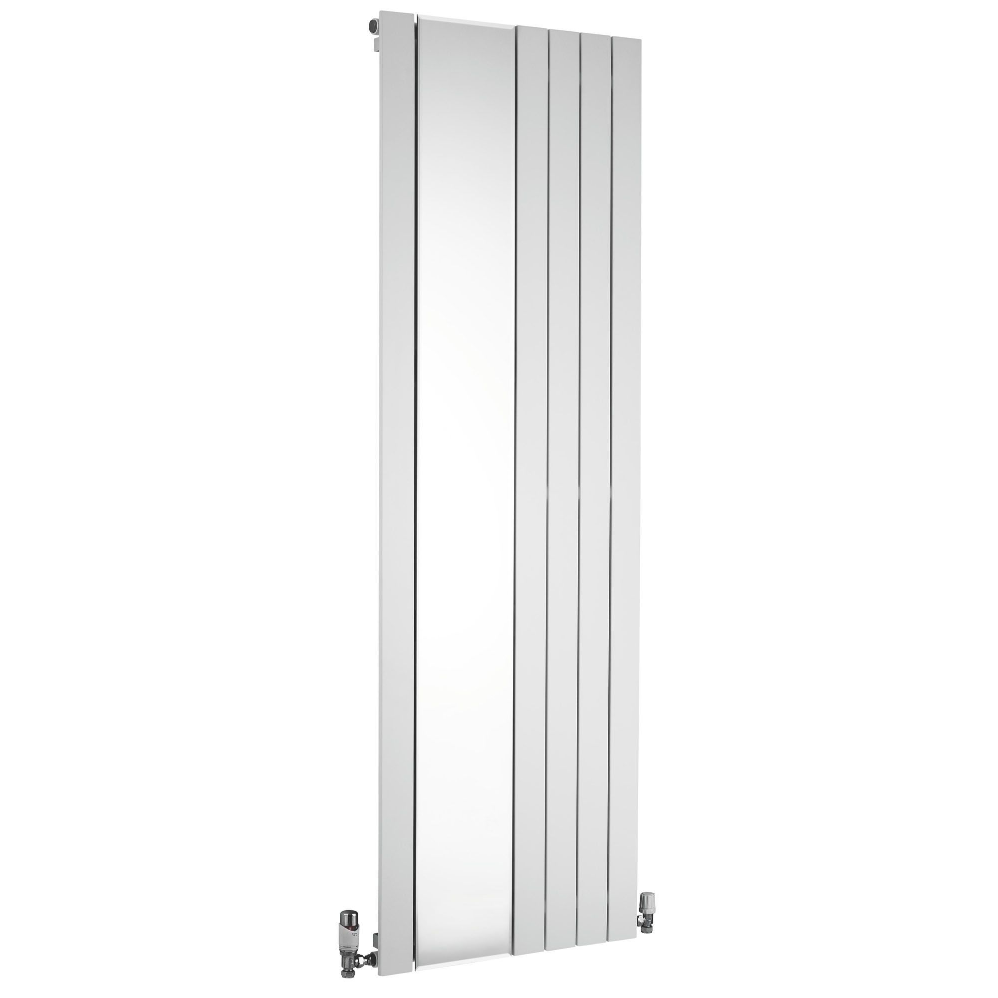 Ximax Vertirad Mirror HWM180060W White Horizontal or vertical Designer 2097BTU Radiator, (W)595mm x (H)1800mm