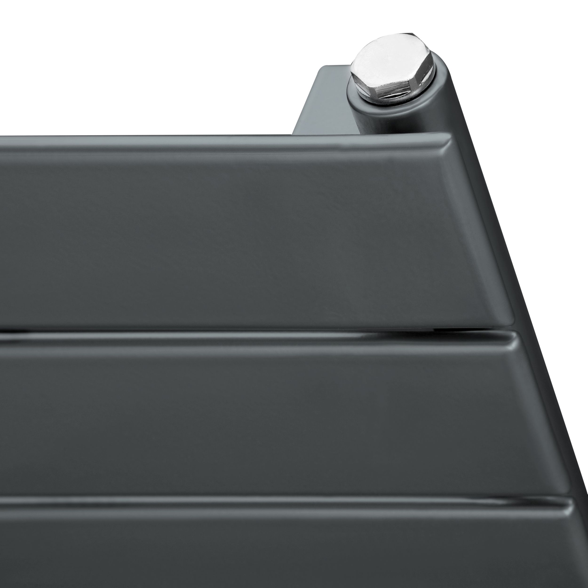 Ximax Vertirad Satin anthracite Horizontal Designer panel Radiator, (W)1200mm x (H)445mm