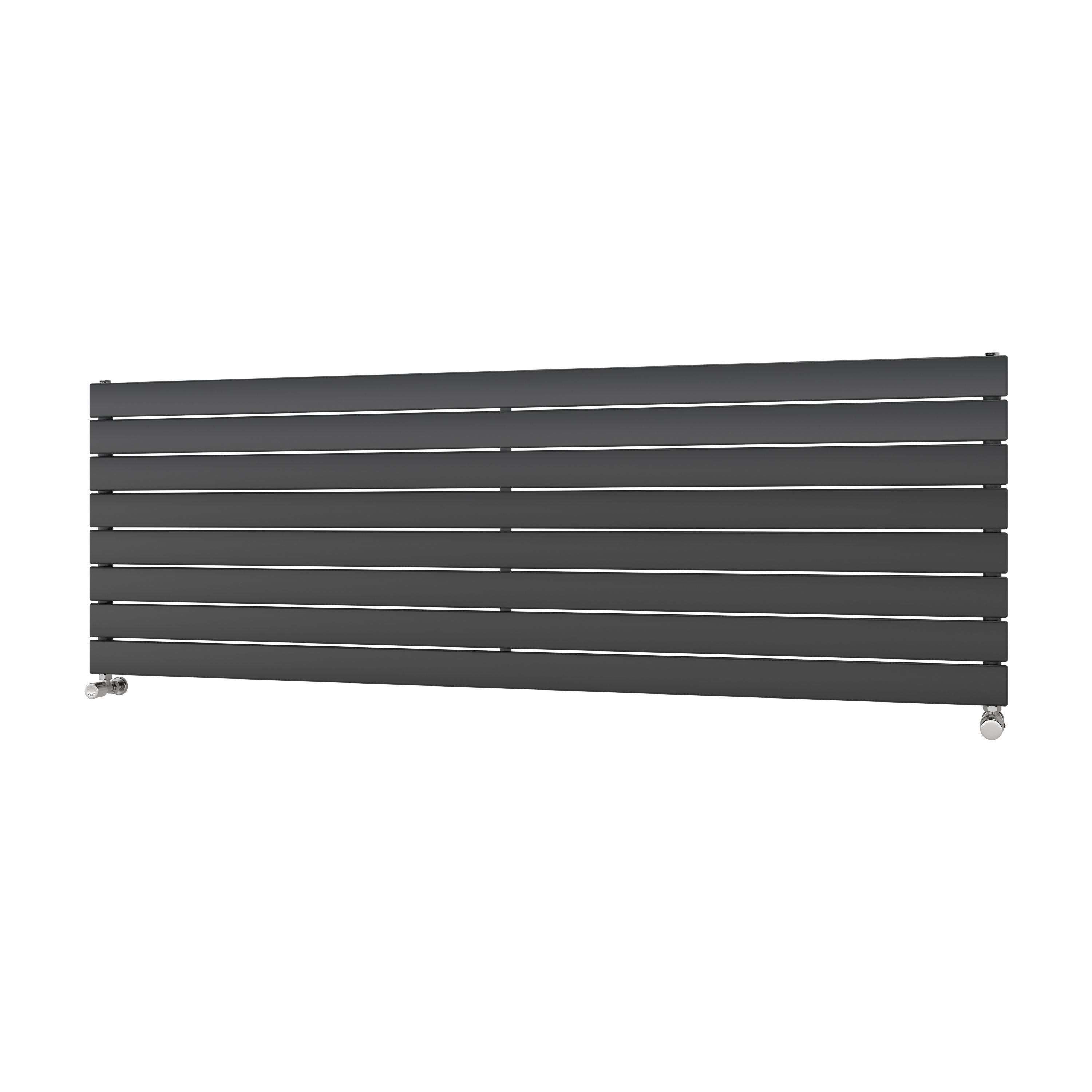 Ximax Vertirad Satin anthracite Horizontal Designer panel Radiator, (W)1800mm x (H)595mm