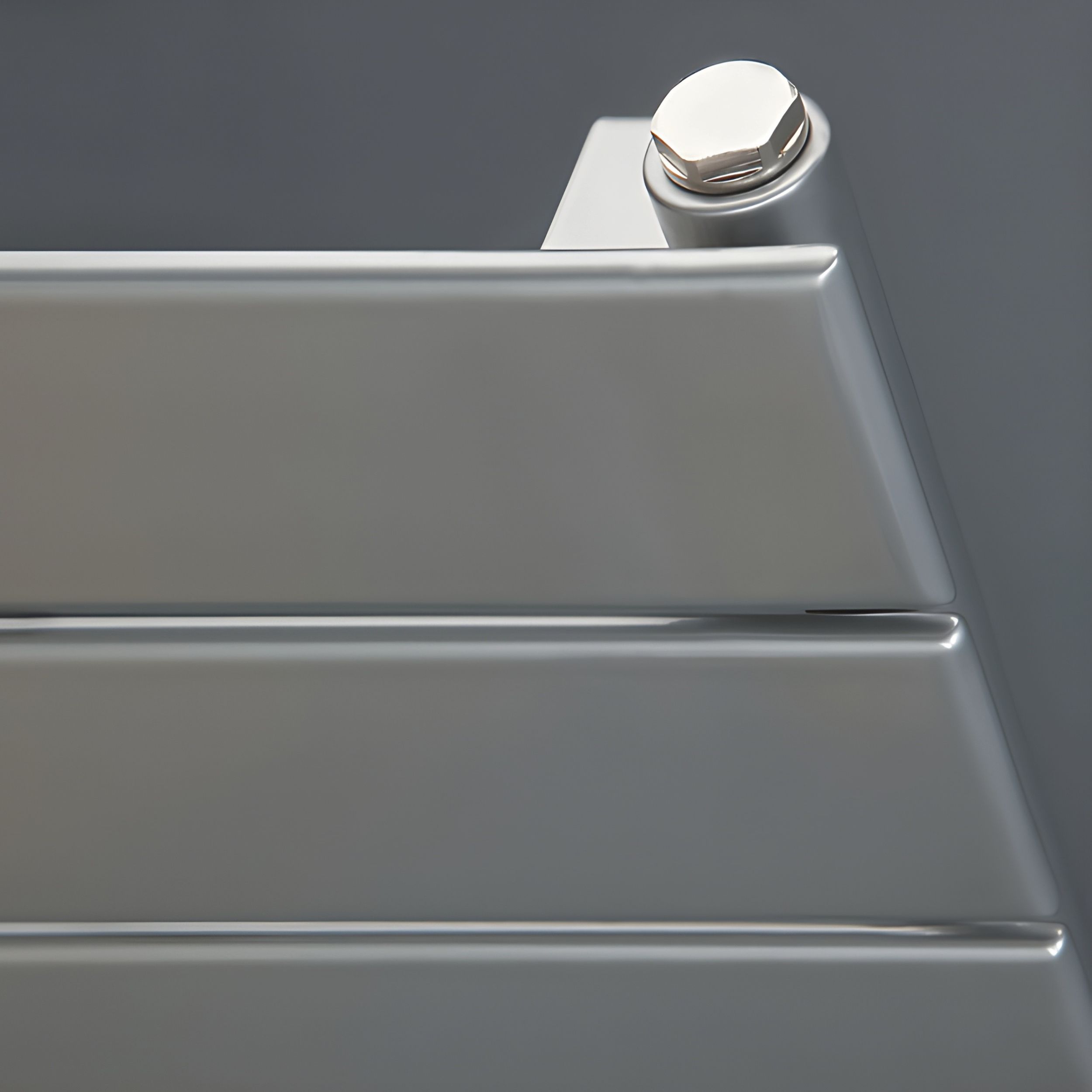 Ximax Vertirad Satin silver effect Horizontal Designer panel Radiator