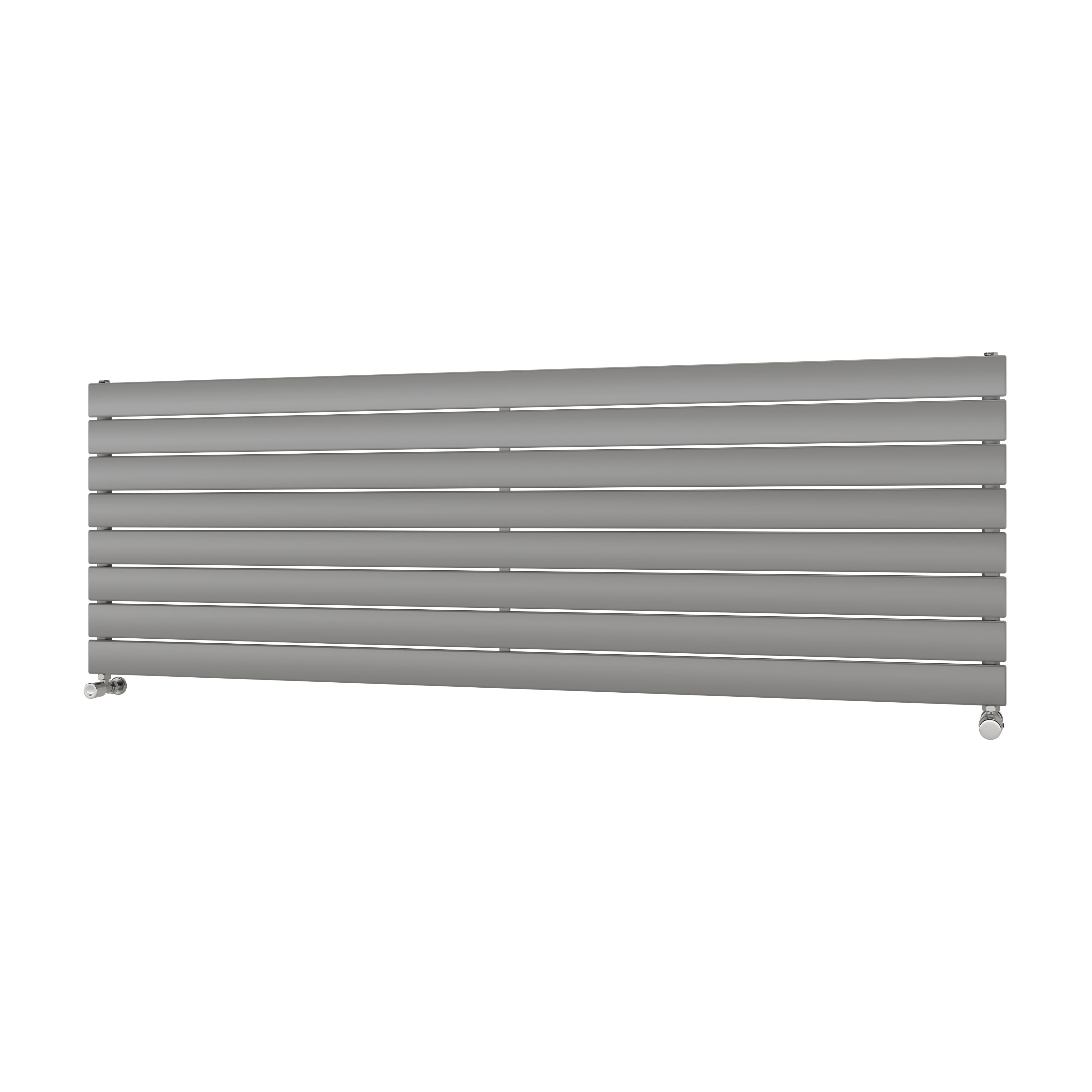 Ximax Vertirad Satin silver effect Horizontal Designer panel Radiator, (W)1800mm x (H)595mm