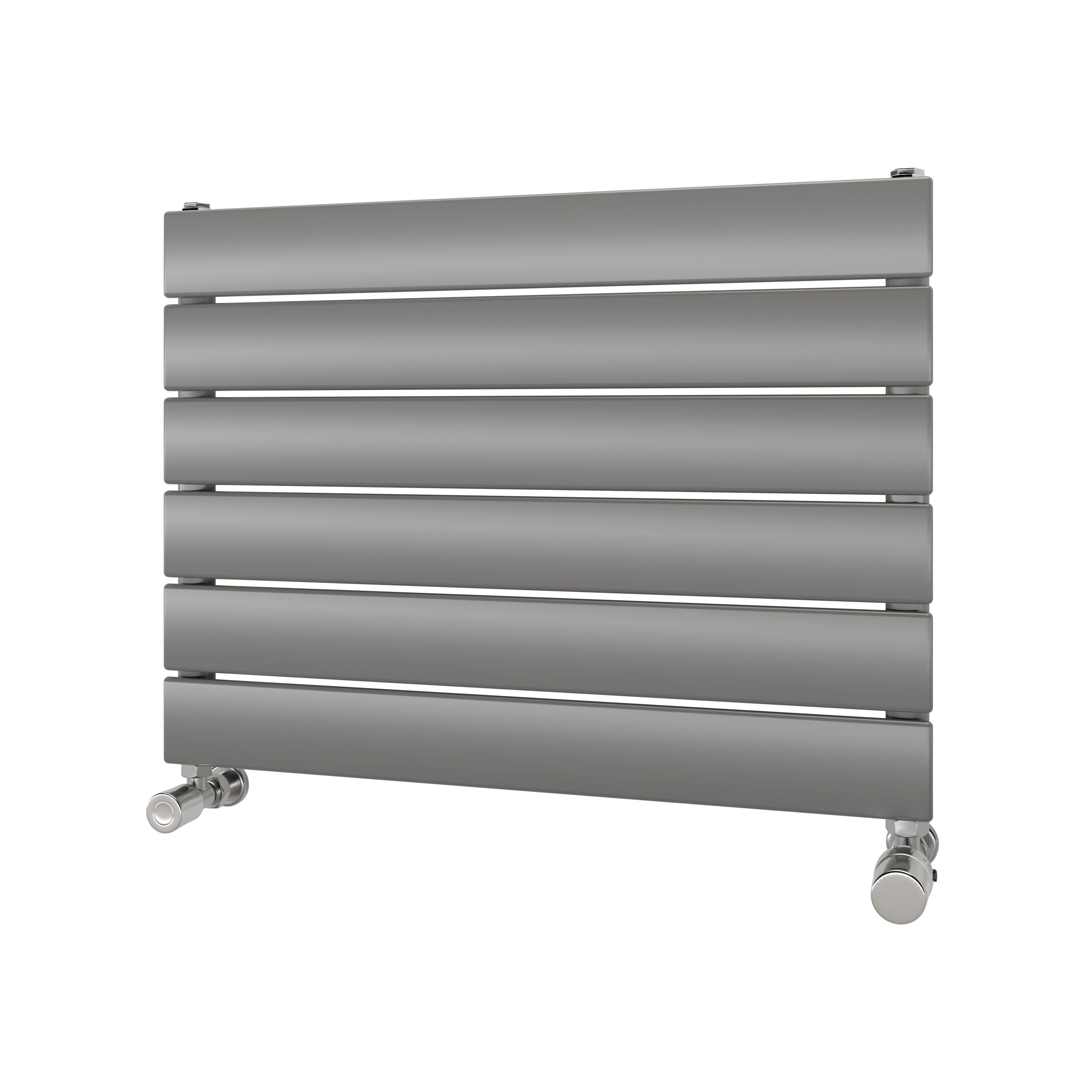 Ximax Vertirad Satin silver effect Horizontal Designer panel Radiator, (W)600mm x (H)445mm