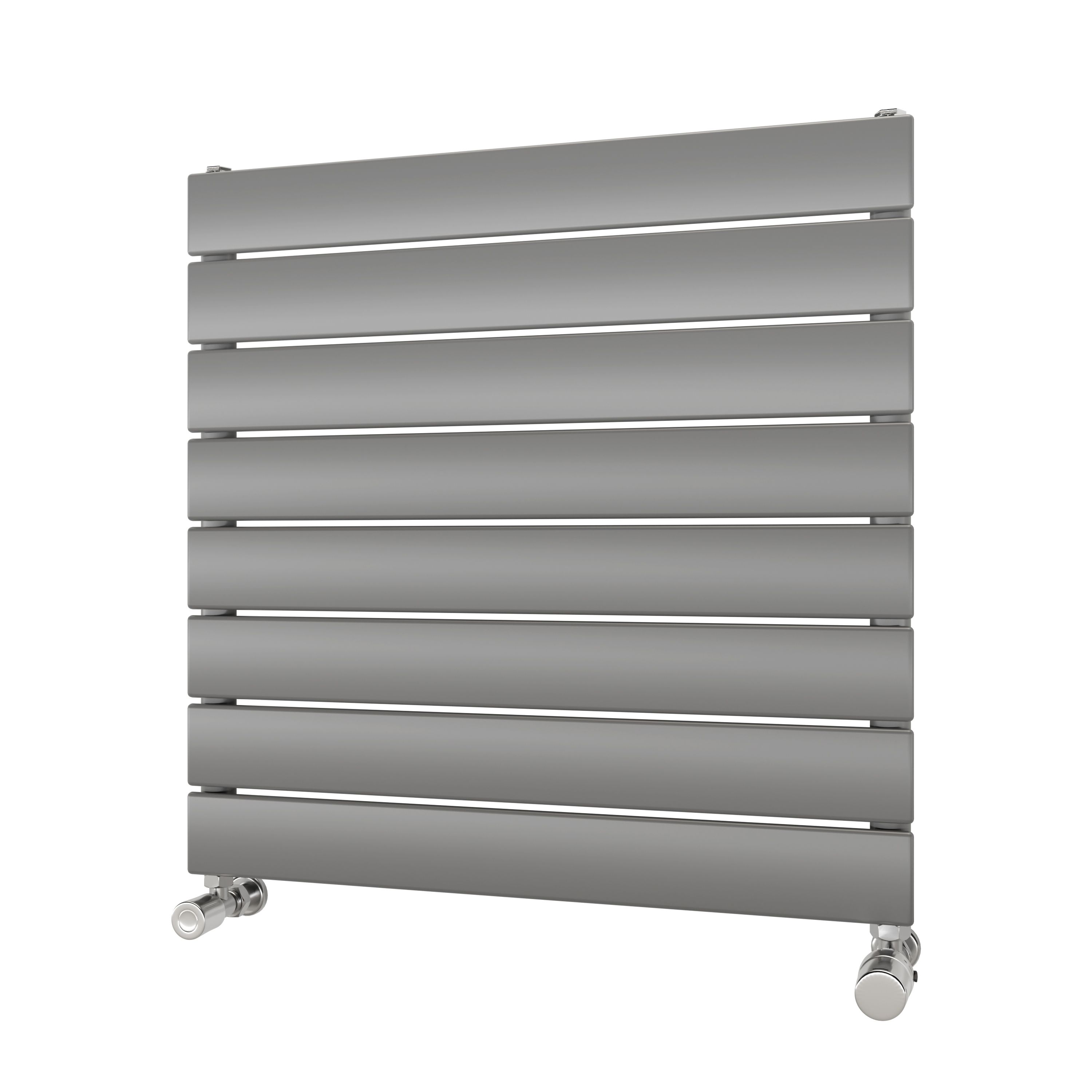 Ximax Vertirad Satin silver effect Horizontal Designer panel Radiator, (W)600mm x (H)595mm