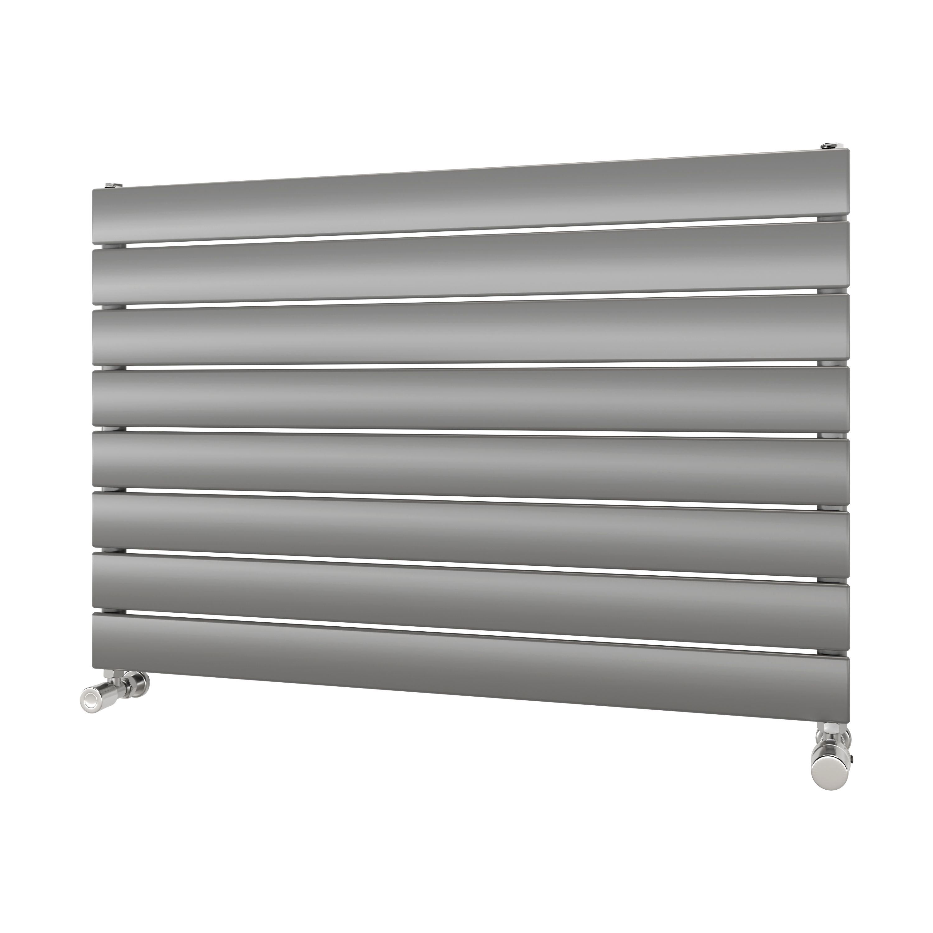 Ximax Vertirad Satin silver effect Horizontal Designer panel Radiator ...