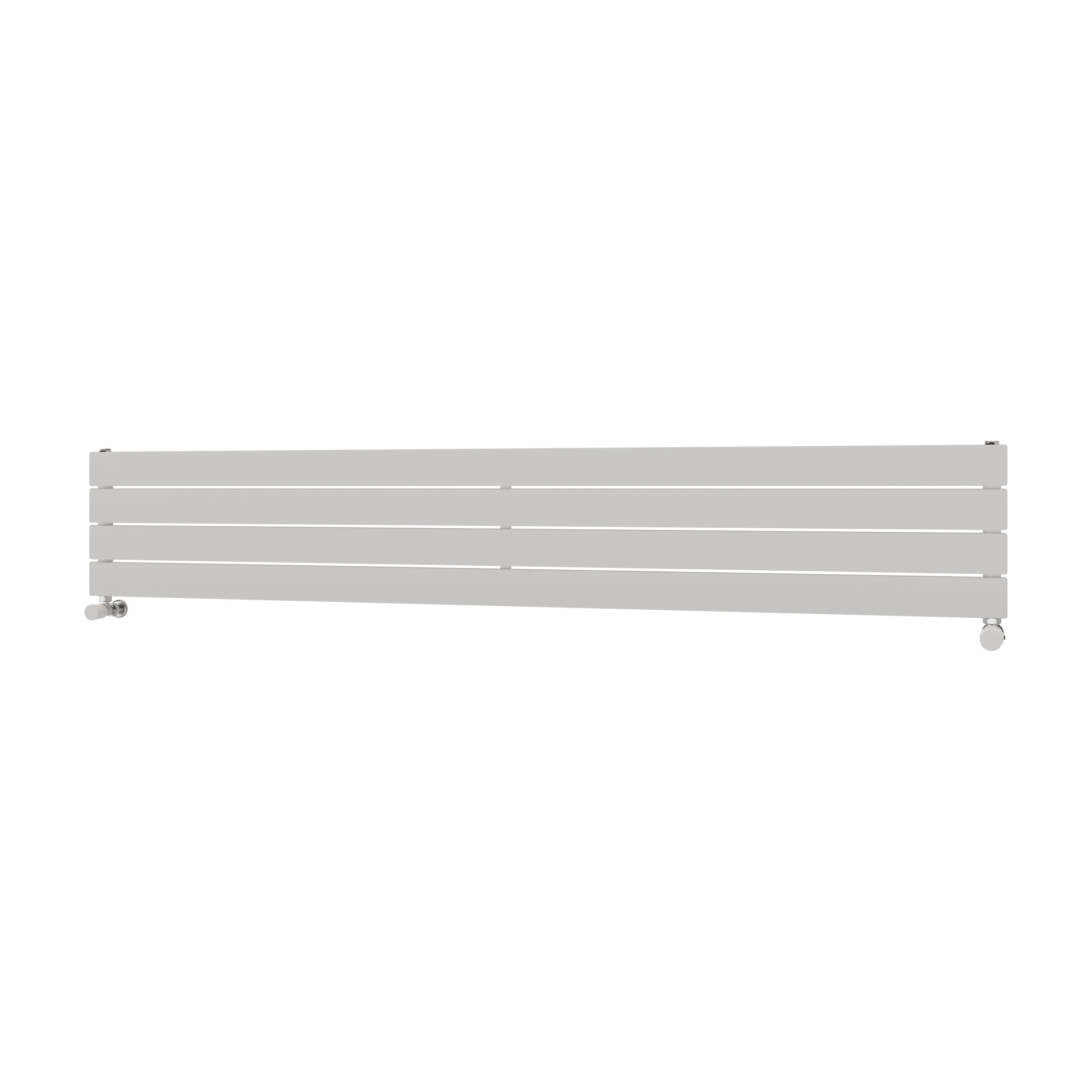 Ximax Vertirad Satin white Horizontal Designer panel Radiator, (W)1800mm x (H)295mm