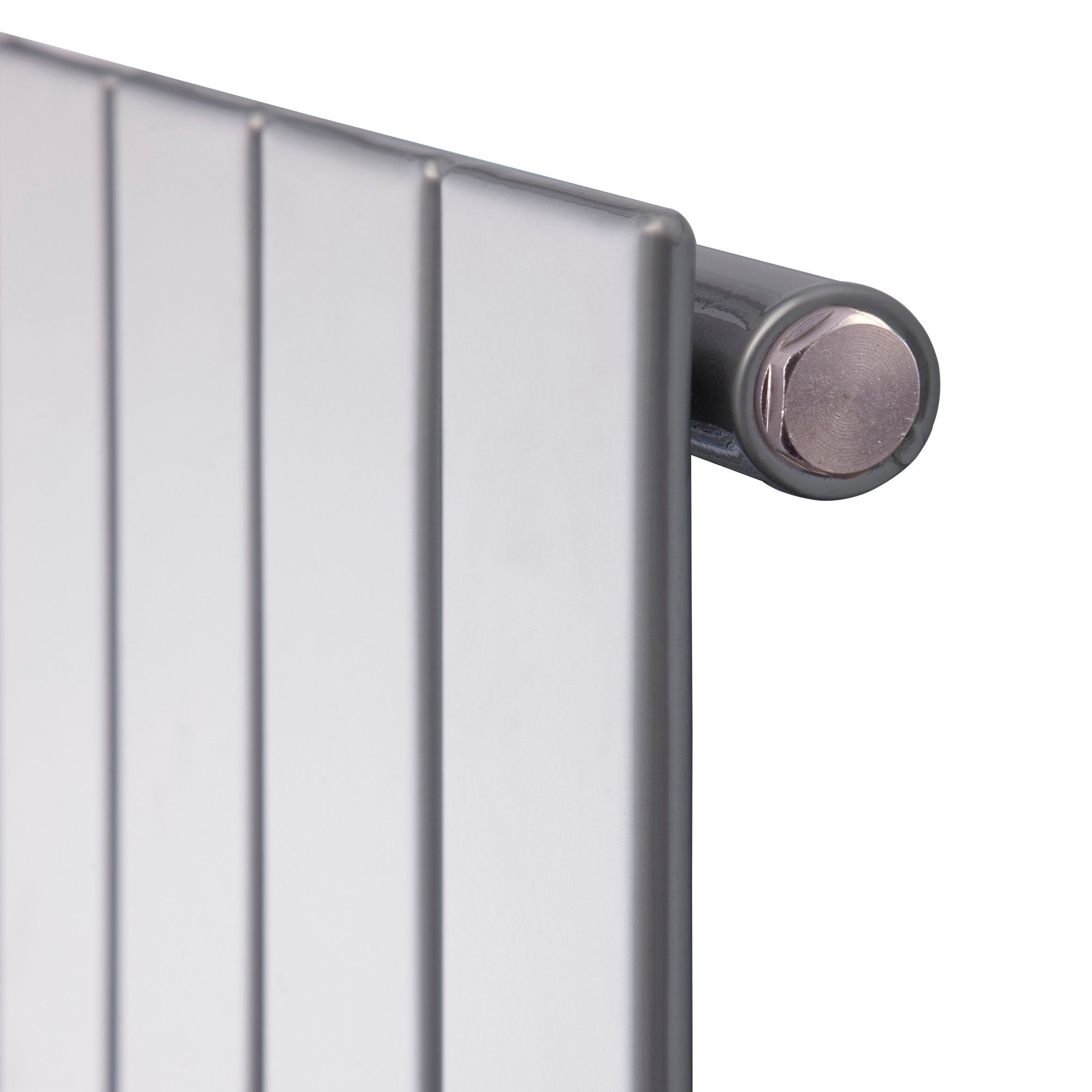 Ximax Vertirad Silver effect Horizontal or vertical Designer Radiator, (W)295mm x (H)1800mm