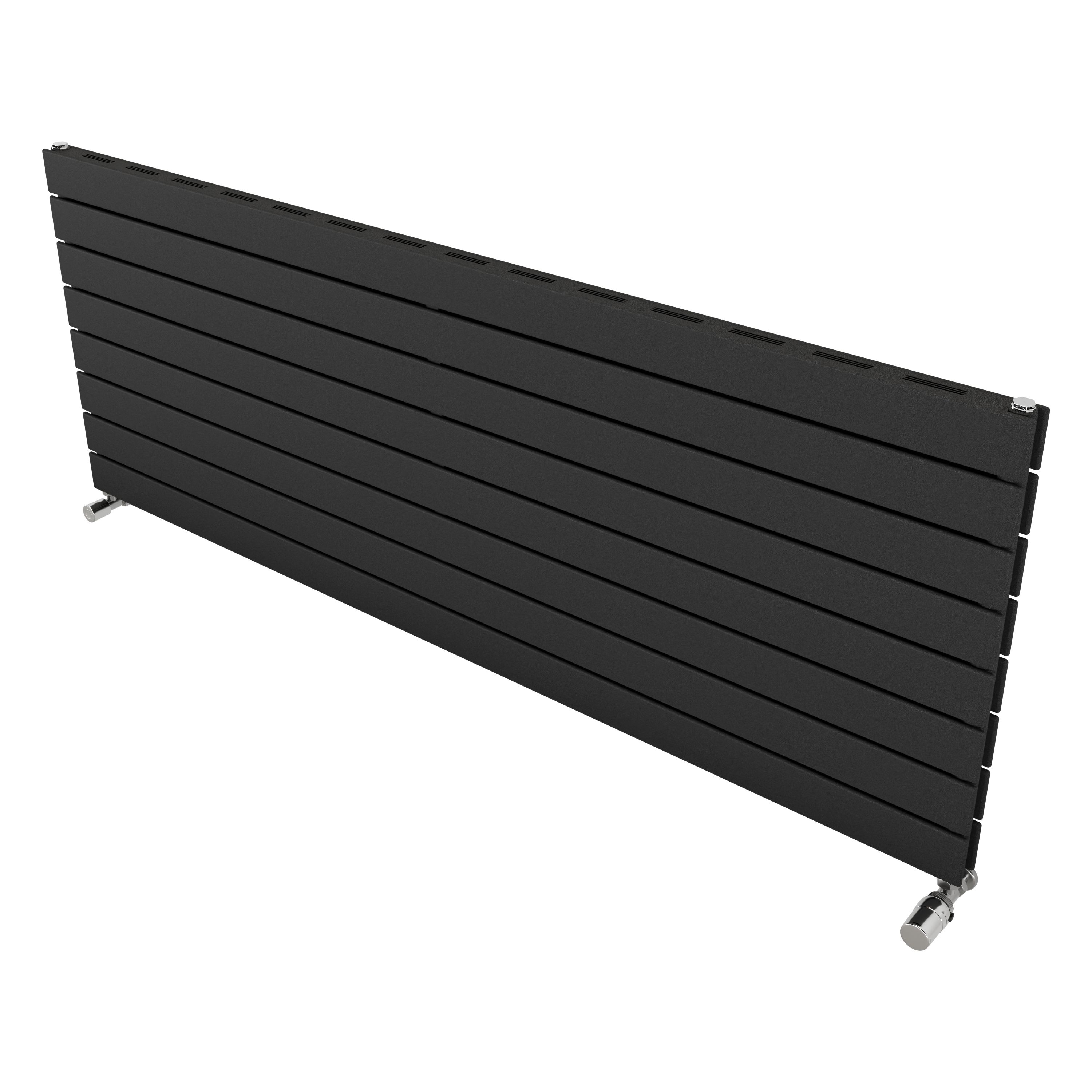 Ximax Vertirad Slimline Duplex Deluxe HWDHS5951000A Grey Gas Horizontal Designer panel Radiator, (W)1600mm x (H)595mm