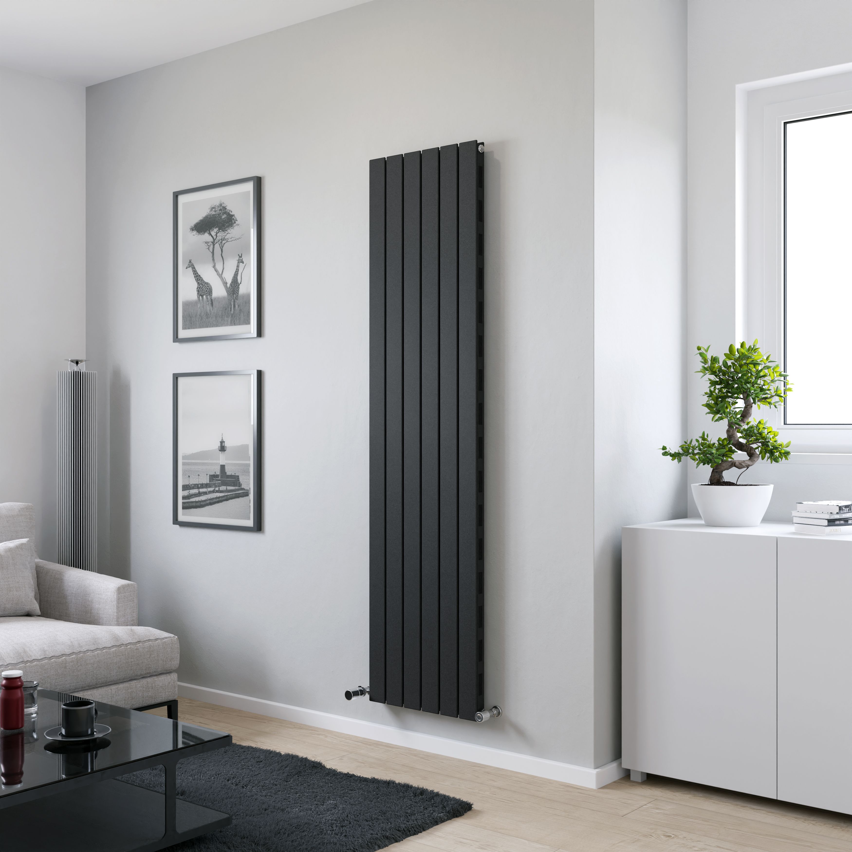 Ximax Vertirad Slimline Duplex Deluxe HWHS1800295A Anthracite Gas ...