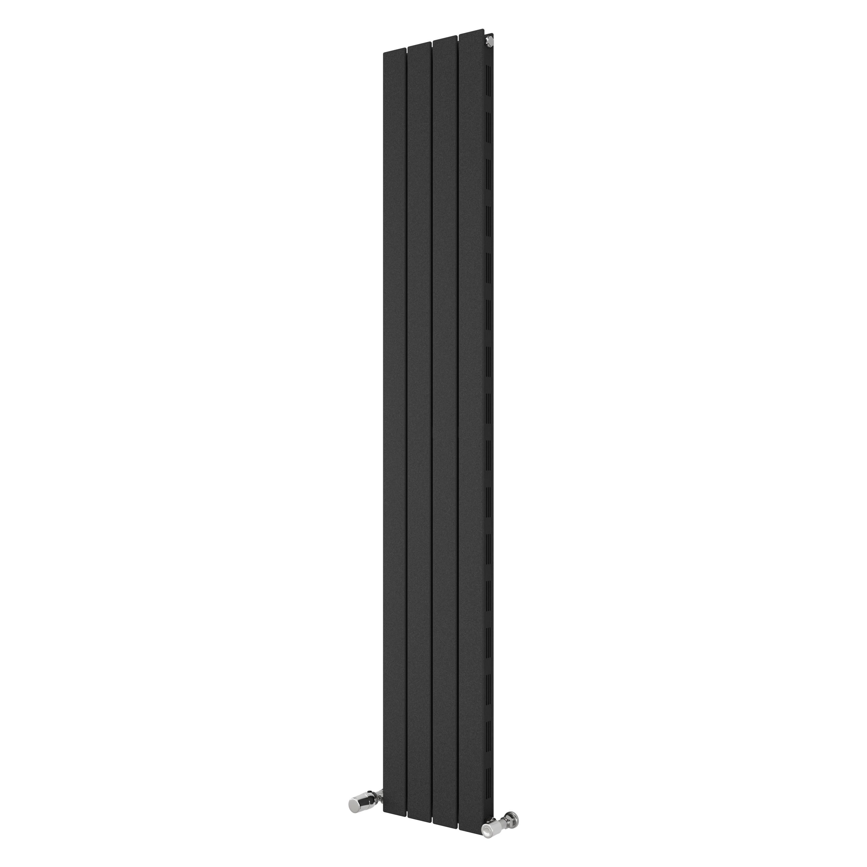 Ximax Vertirad Slimline Duplex Deluxe HWHS1800295A Grey Gas Vertical Designer panel Radiator, (W)295mm x (H)1800mm