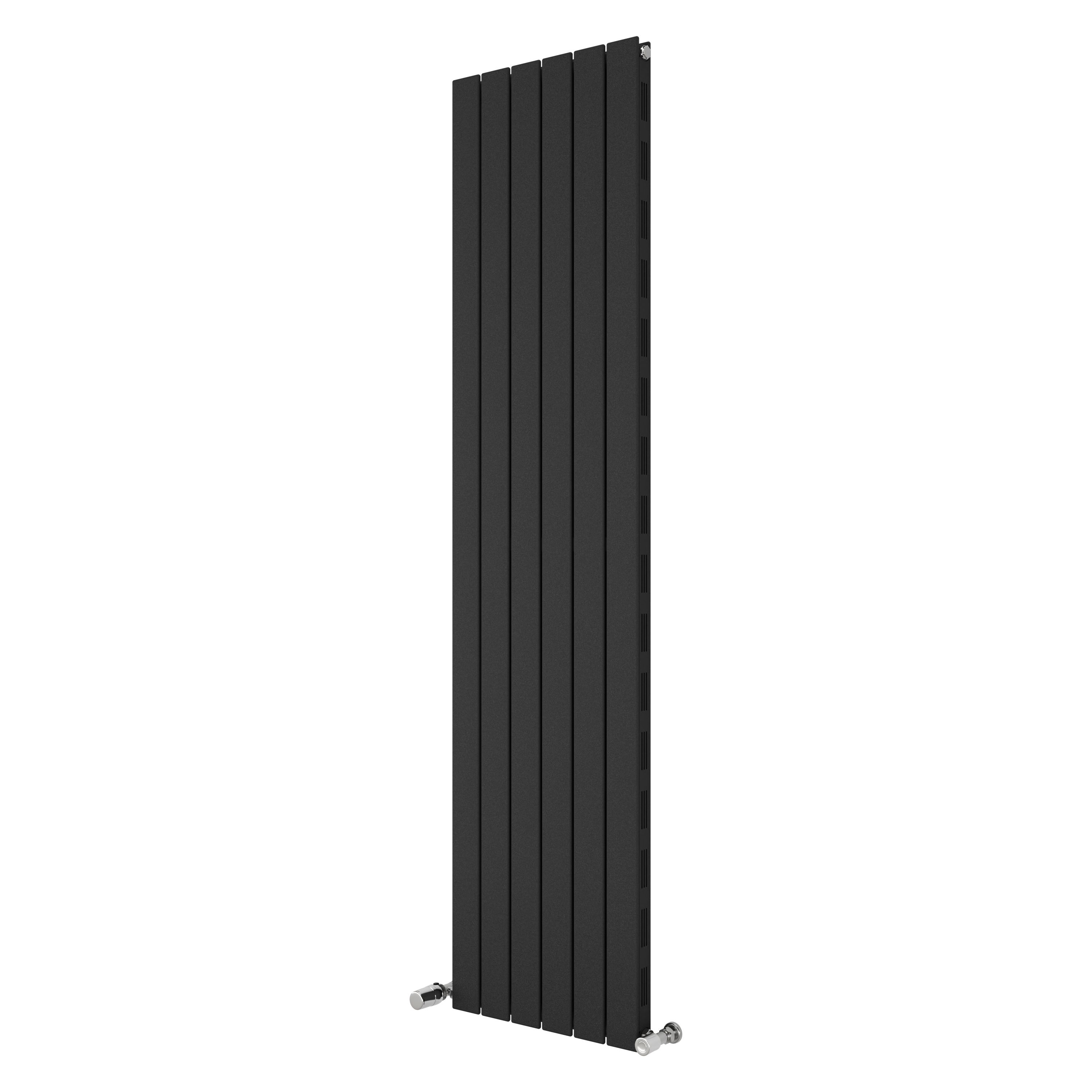 Ximax Vertirad Slimline Duplex Deluxe HWHS1800295A Grey Gas Vertical Designer panel Radiator, (W)445mm x (H)1800mm