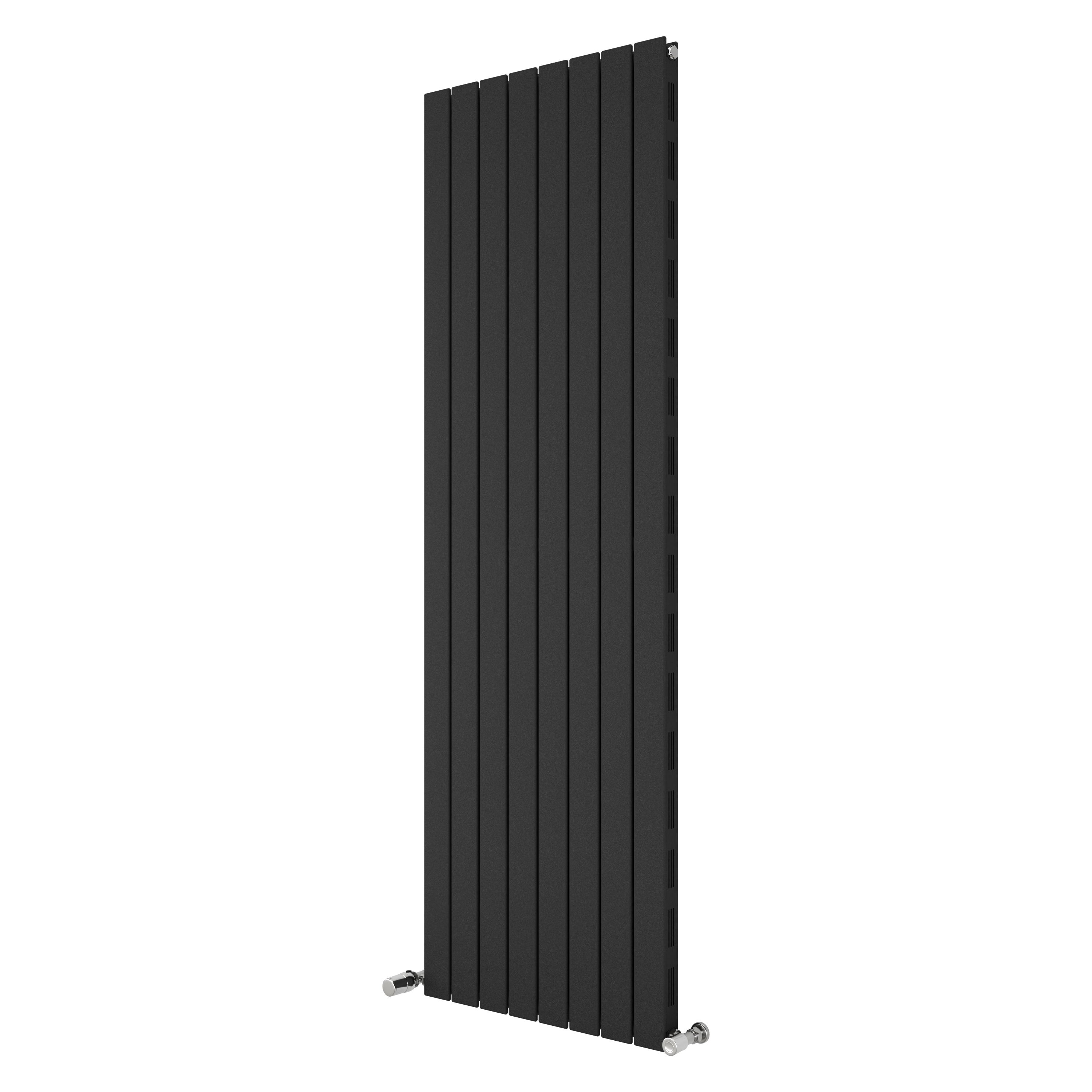 Ximax Vertirad Slimline Duplex Deluxe HWHS1800295A Grey Gas Vertical Designer panel Radiator, (W)595mm x (H)1800mm