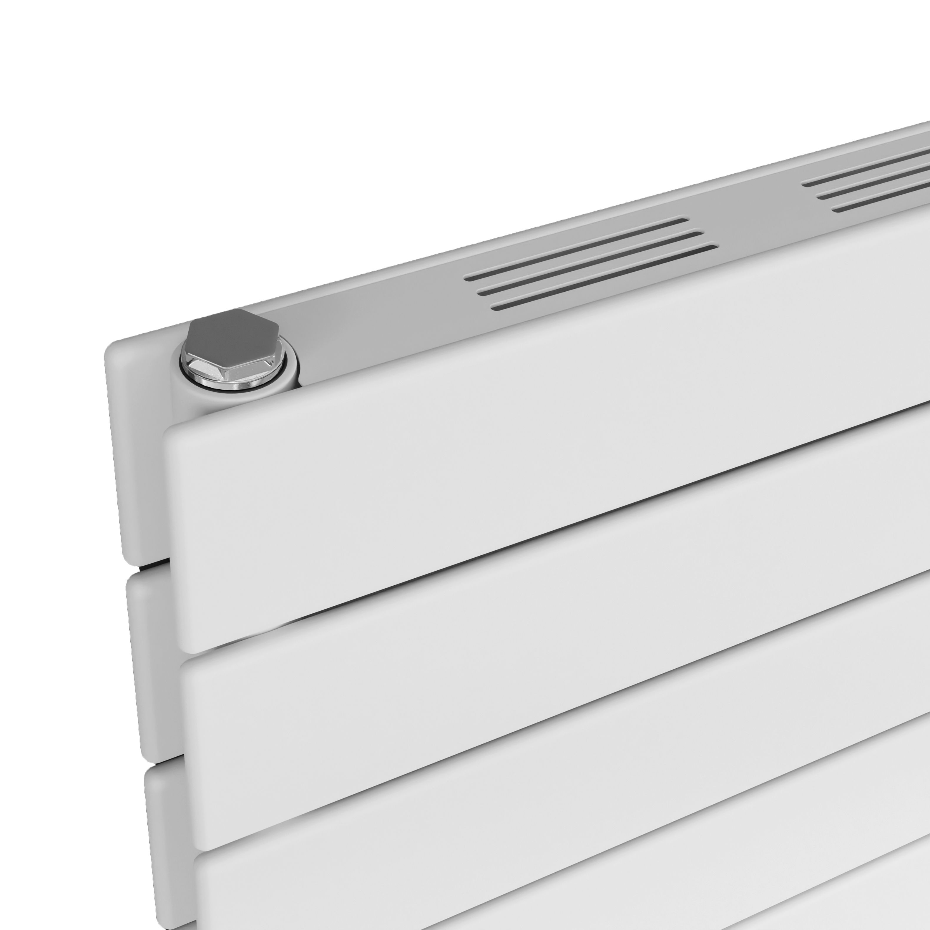Ximax Vertirad Slimline Duplex Deluxe Satin white Horizontal Designer panel Radiator, (W)1200mm x (H)595mm