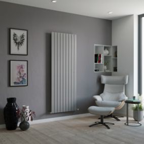 Ximax Vertirad Universal HW180067SC Silver Vertical Designer Radiator, (W)670mm x (H)1800mm