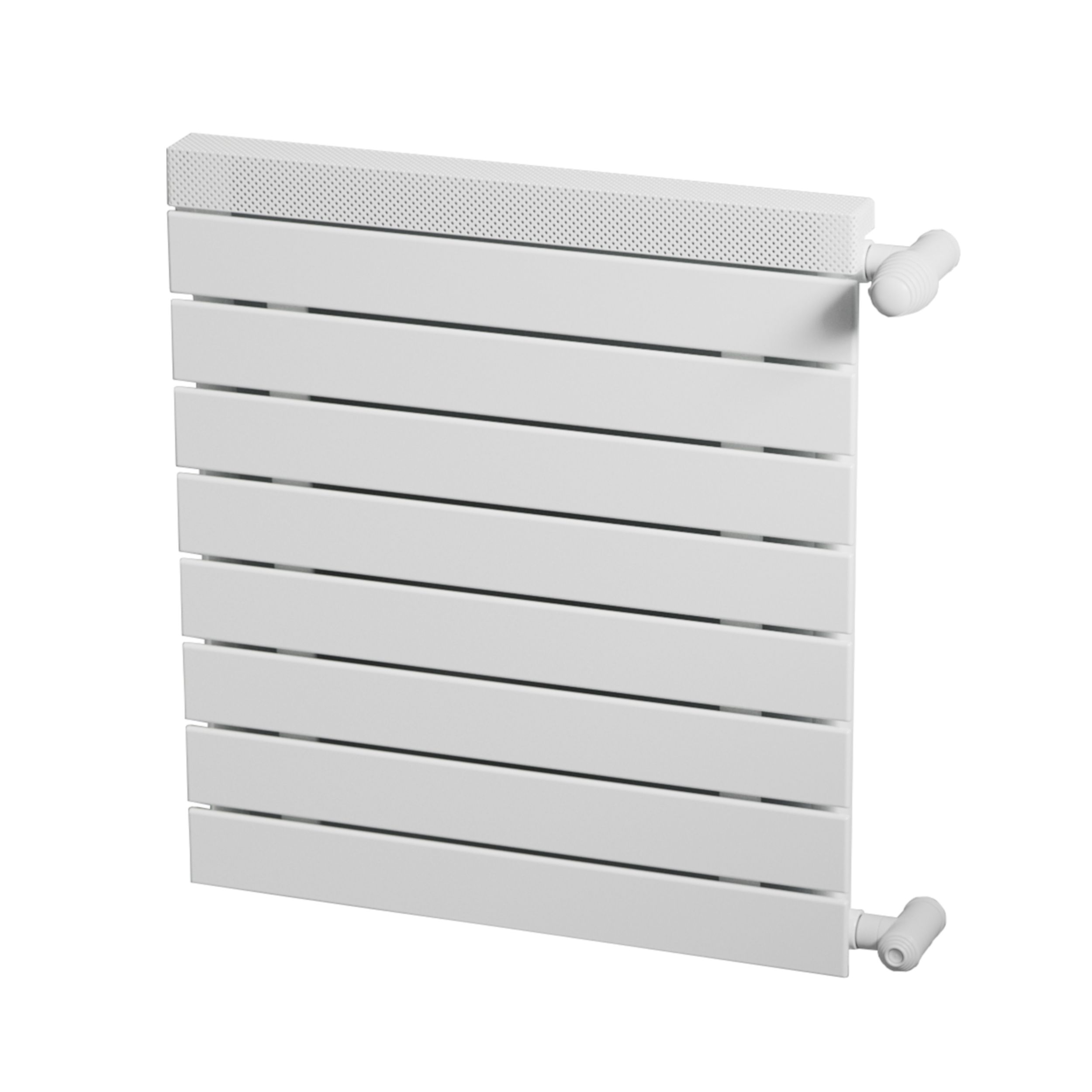 Ximax Viola Satin white Horizontal Designer panel Radiator, (W)500mm x (H)500mm