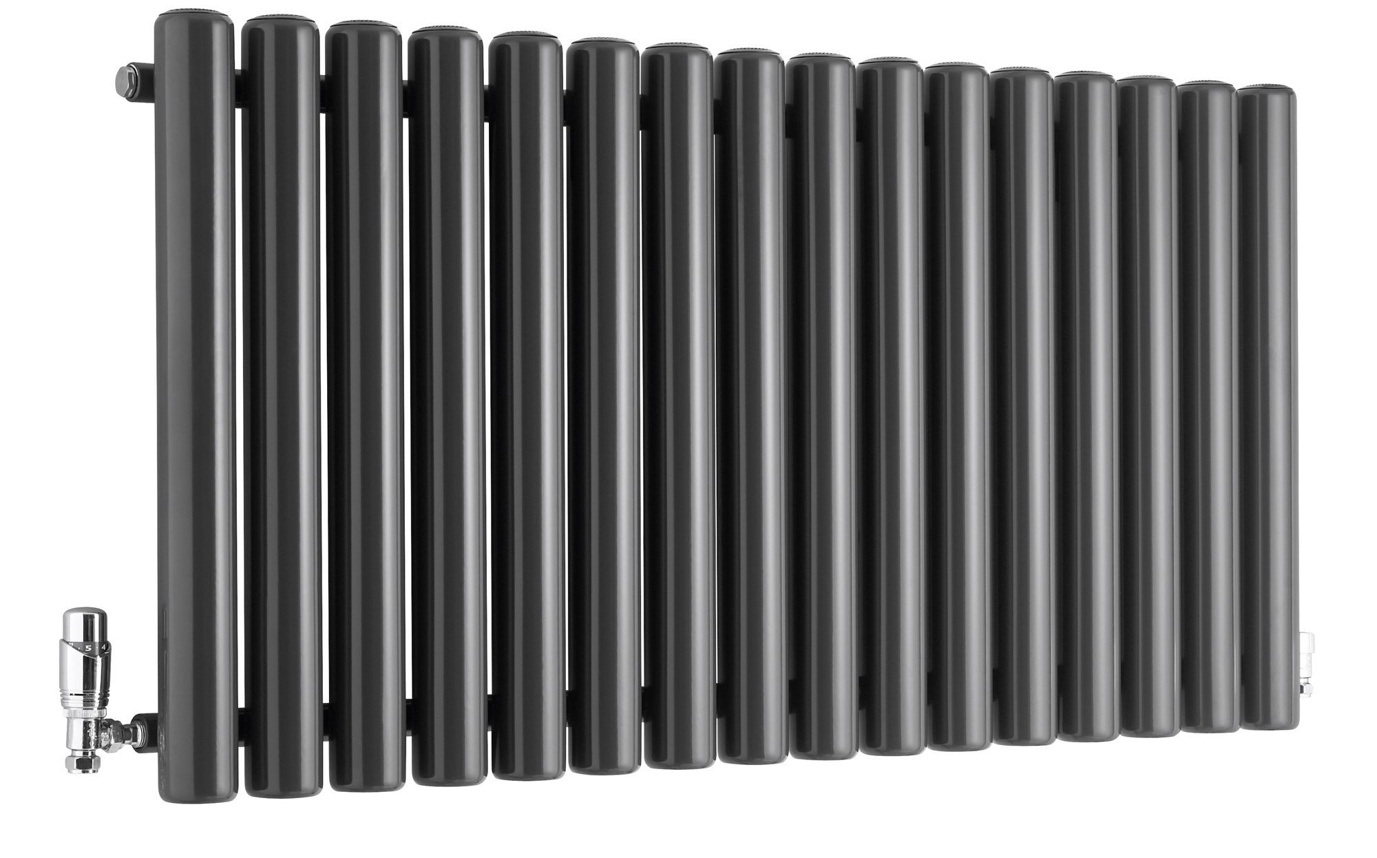 Ximax Vulkan Anthracite Horizontal Designer Radiator, (W)1185mm x (H ...