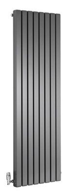 Ximax Vulkan Square Anthracite Vertical Designer Radiator, (W)285mm x (H)1800mm