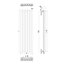 Ximax Vulkan Square Satin anthracite Vertical Designer Radiator, (W)585mm x (H)1800mm