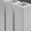 Ximax Vulkan Square Satin white Vertical Designer Radiator, (W)585mm x (H)1800mm