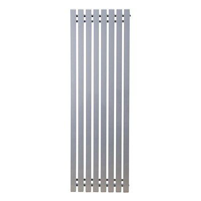 Ximax Vulkan Square Silver effect Vertical Designer Radiator, (W)285mm x (H)1800mm